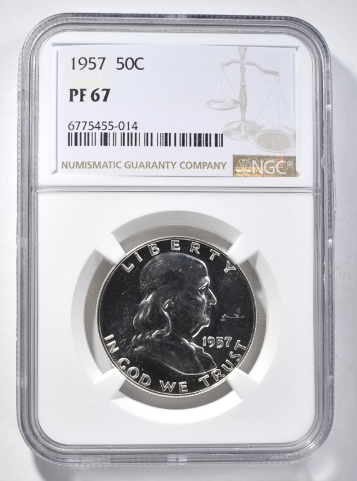 1957 Franklin Half Dollar PF67 NGC
