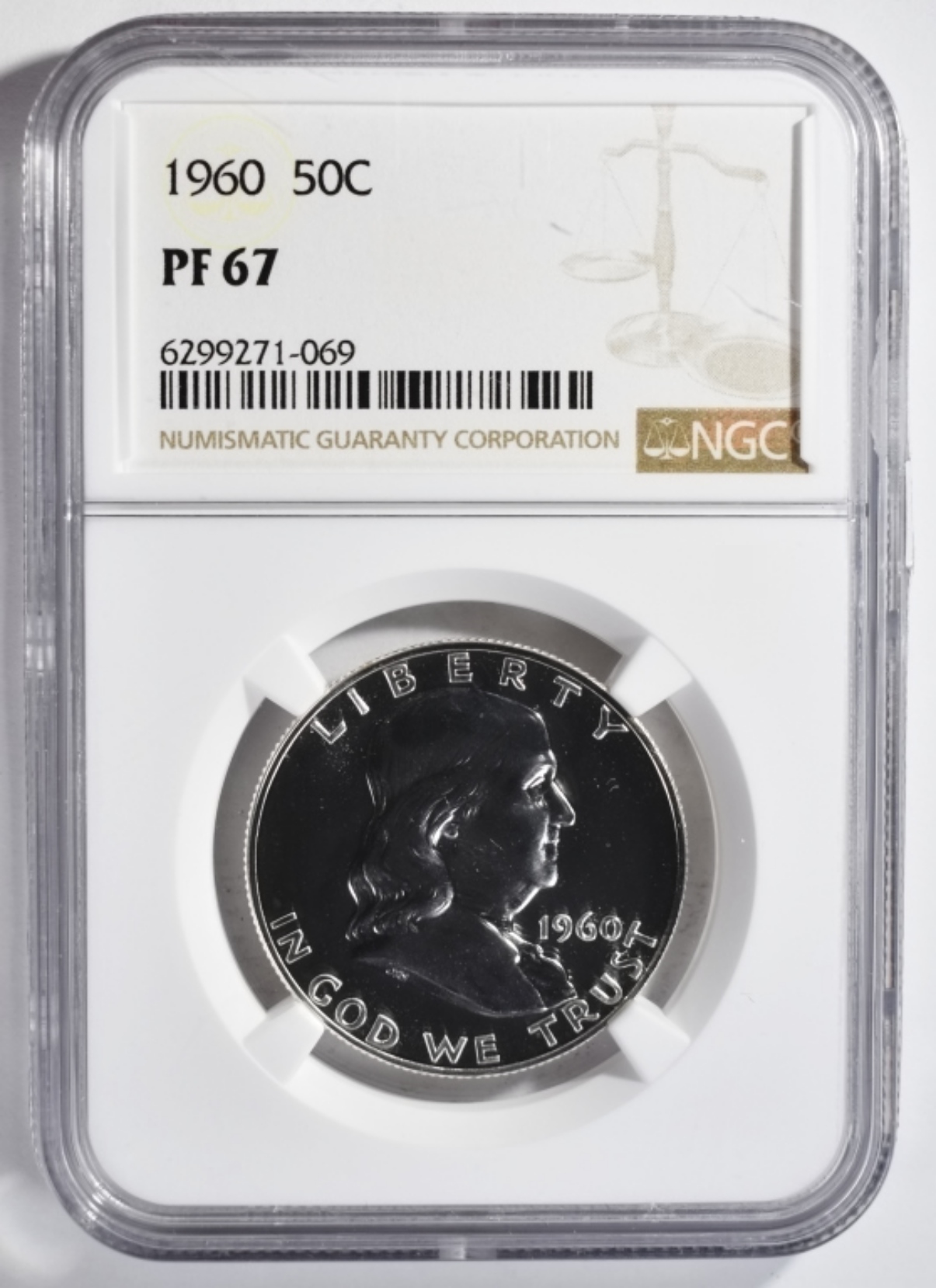 1960 Franklin Half Dollar PF67 NGC