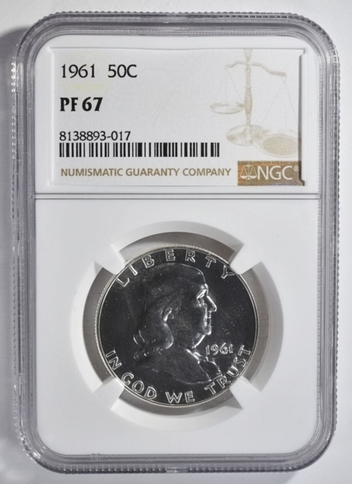 1961 Franklin Half Dollar PF67 NGC