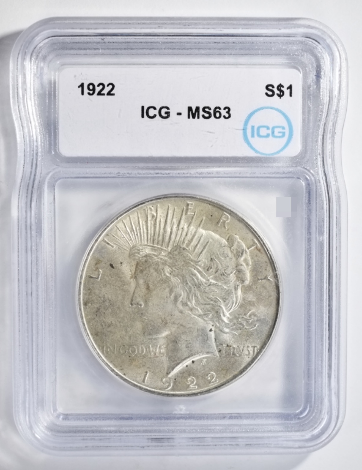 1922 Peace Dollar MS63 ICG