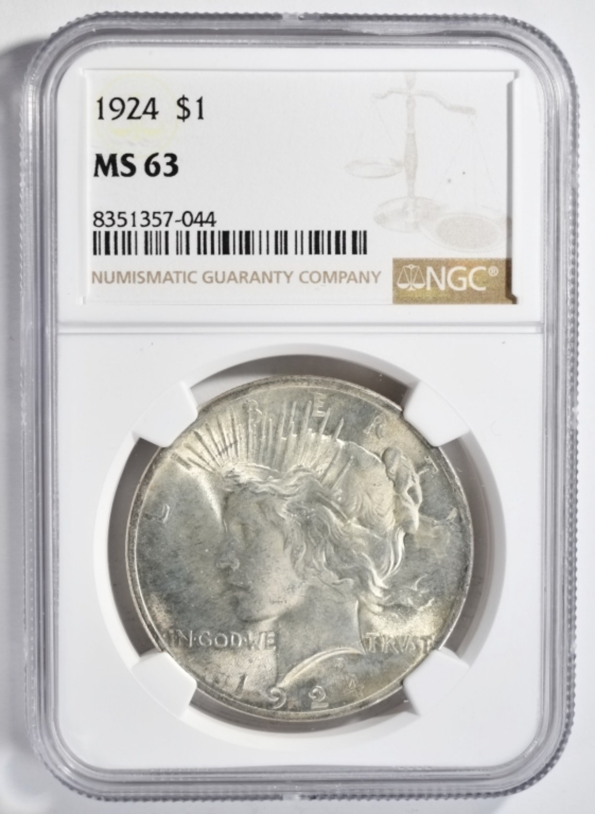 1924 Peace Dollar MS63 NGC