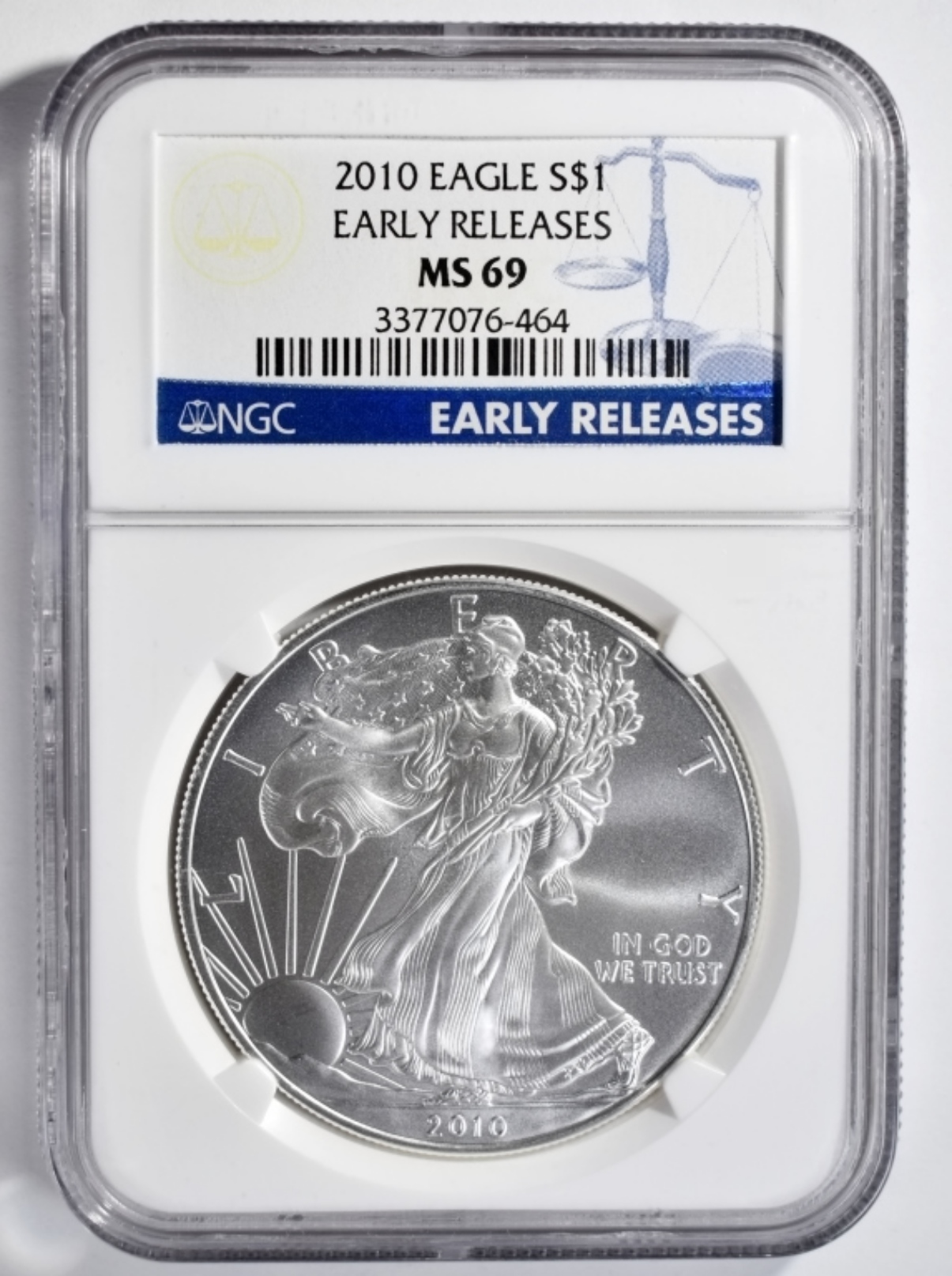 2010 Silver Eagle MS69 NGC Early Releases