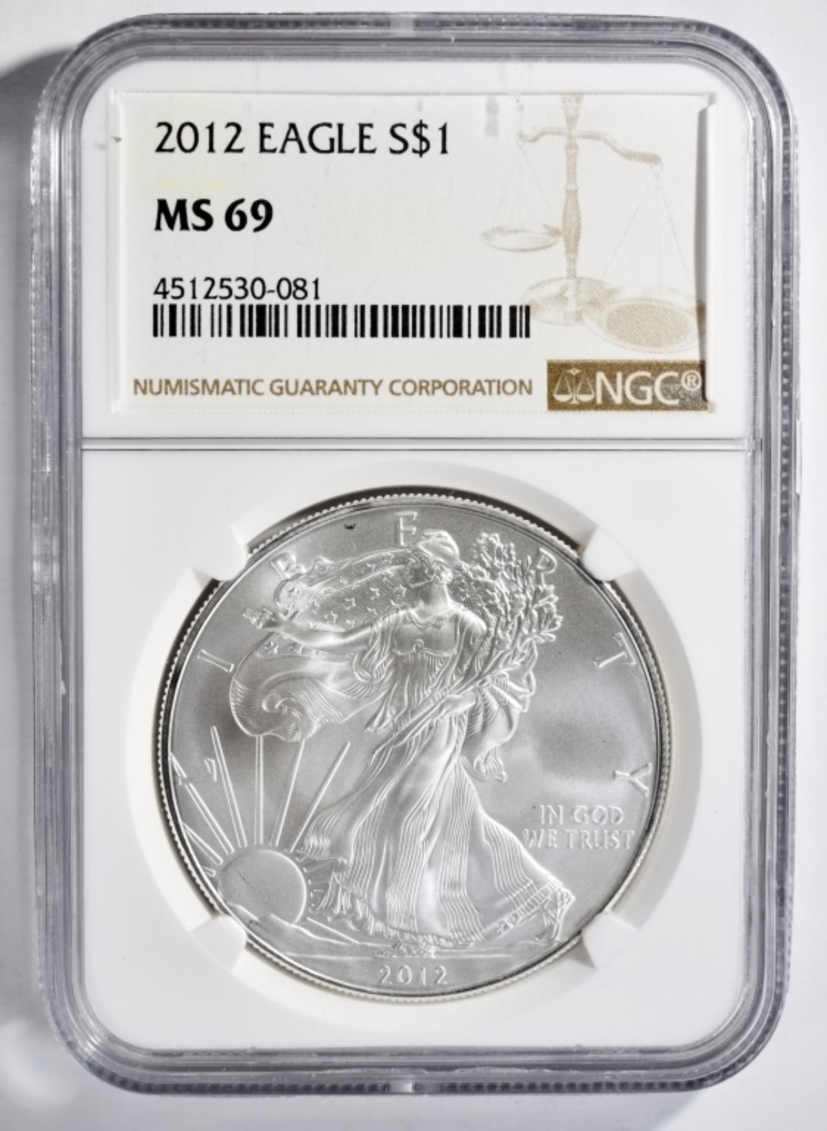 2012 Silver Eagle MS69 NGC