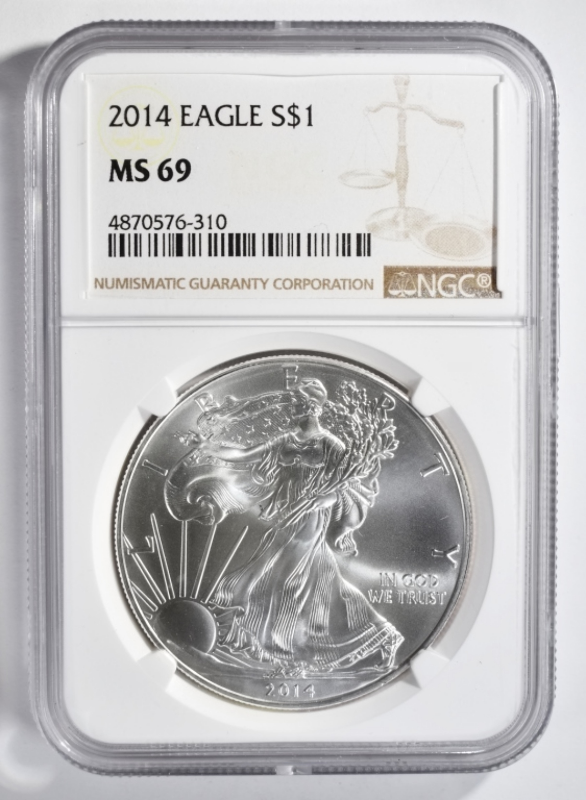2014 Silver Eagle MS69 NGC