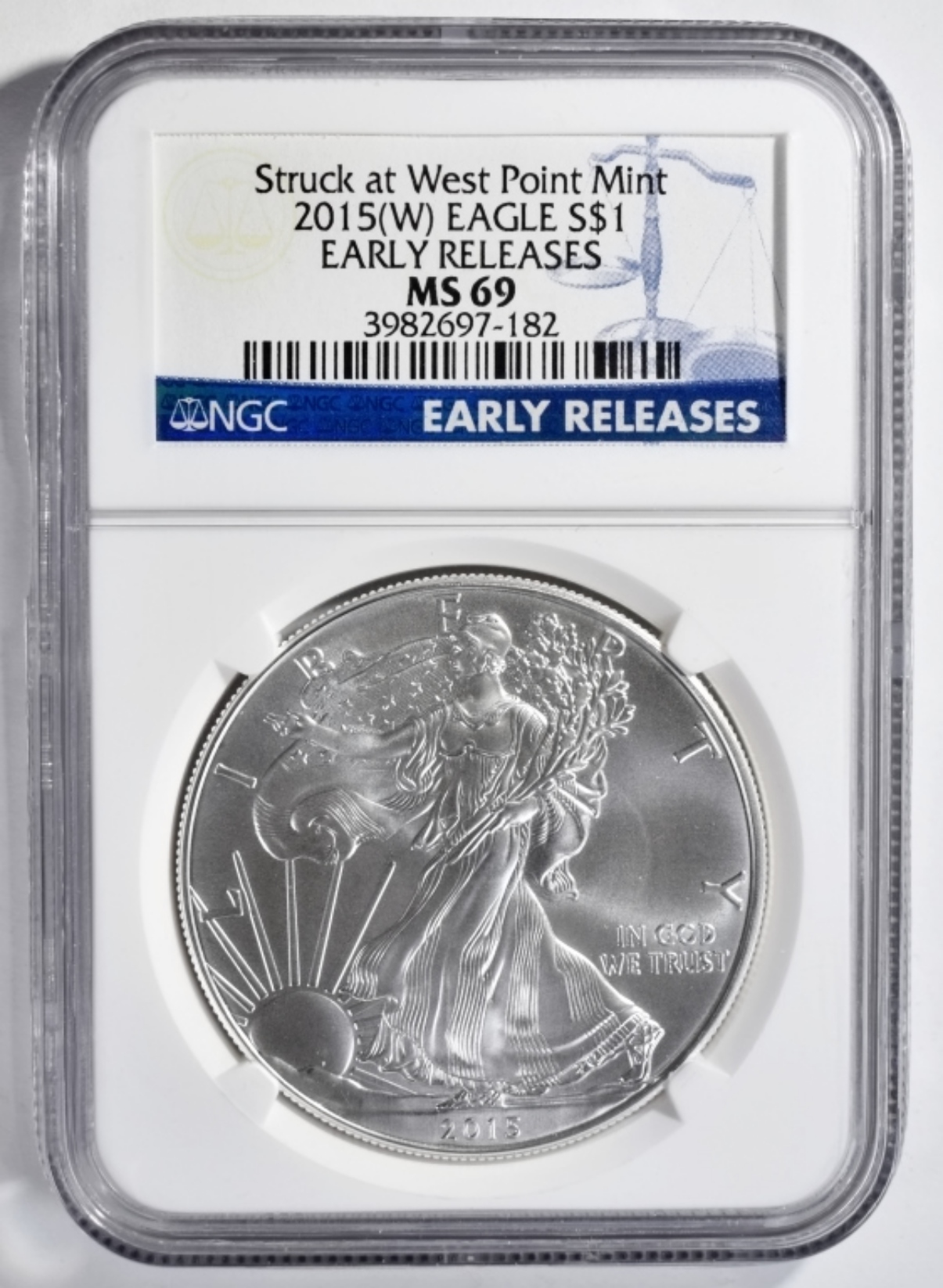 2015(W) Silver Eagle MS69 NGC Early Releases
