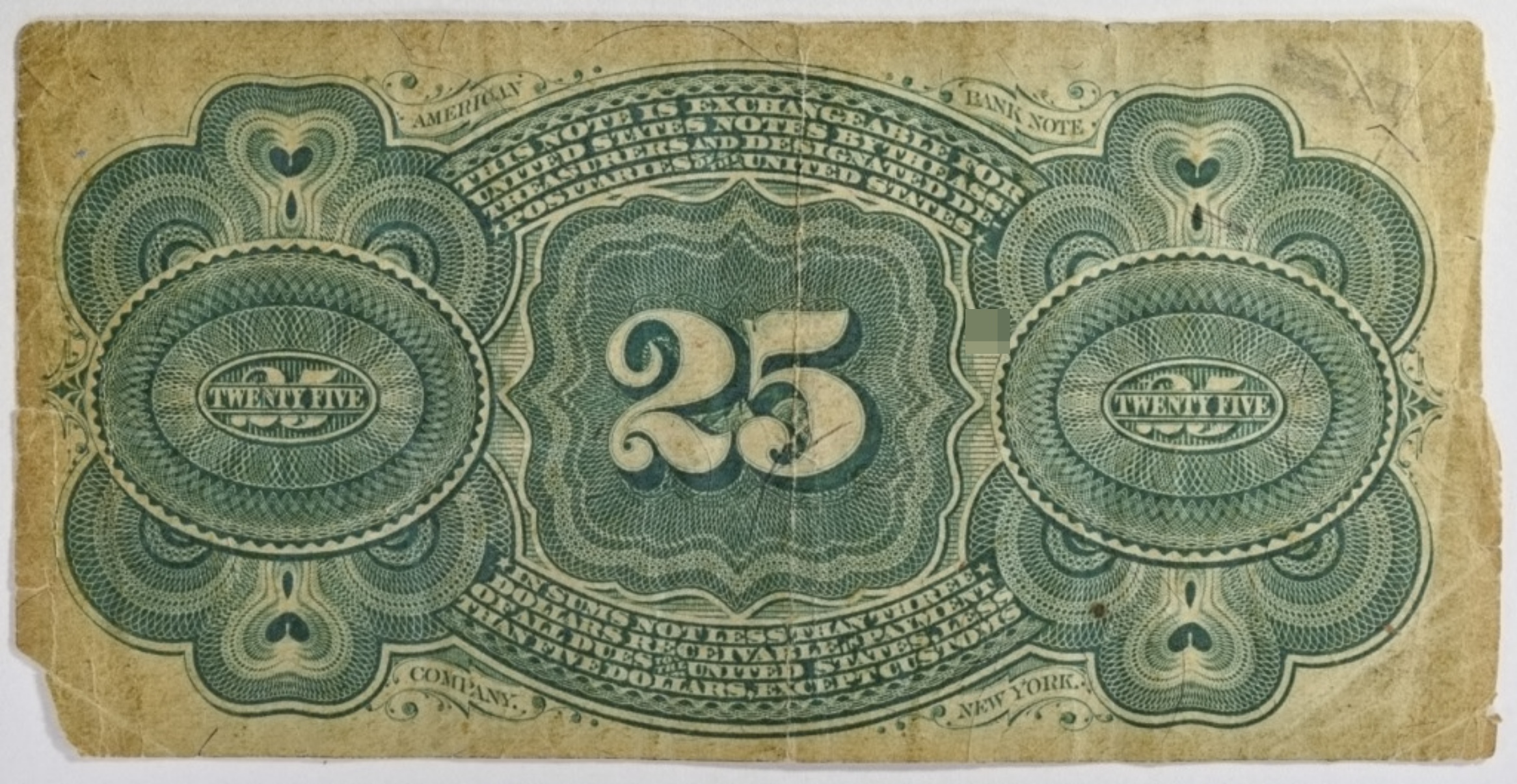 1863 25 Cent Fractional Currency 4th Issue