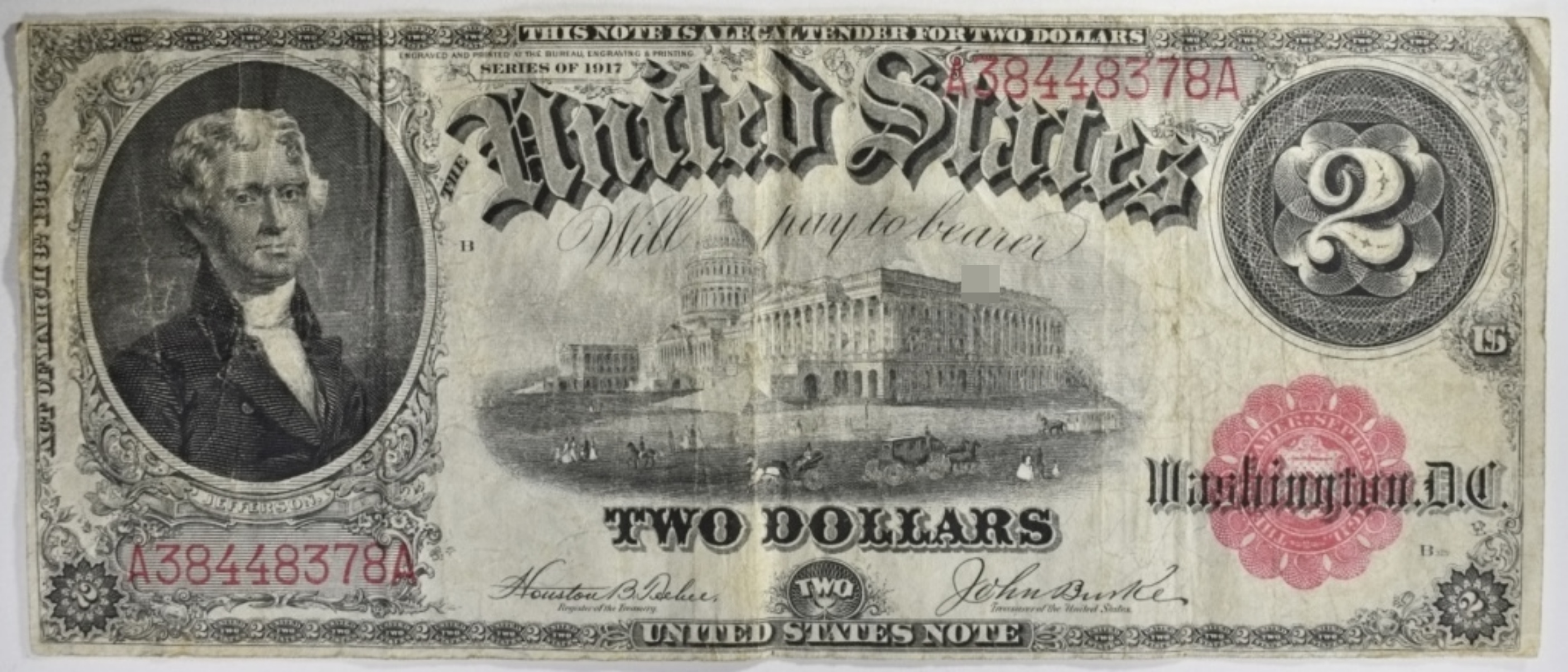 1917 $2 Legal Tender SNA38448378A