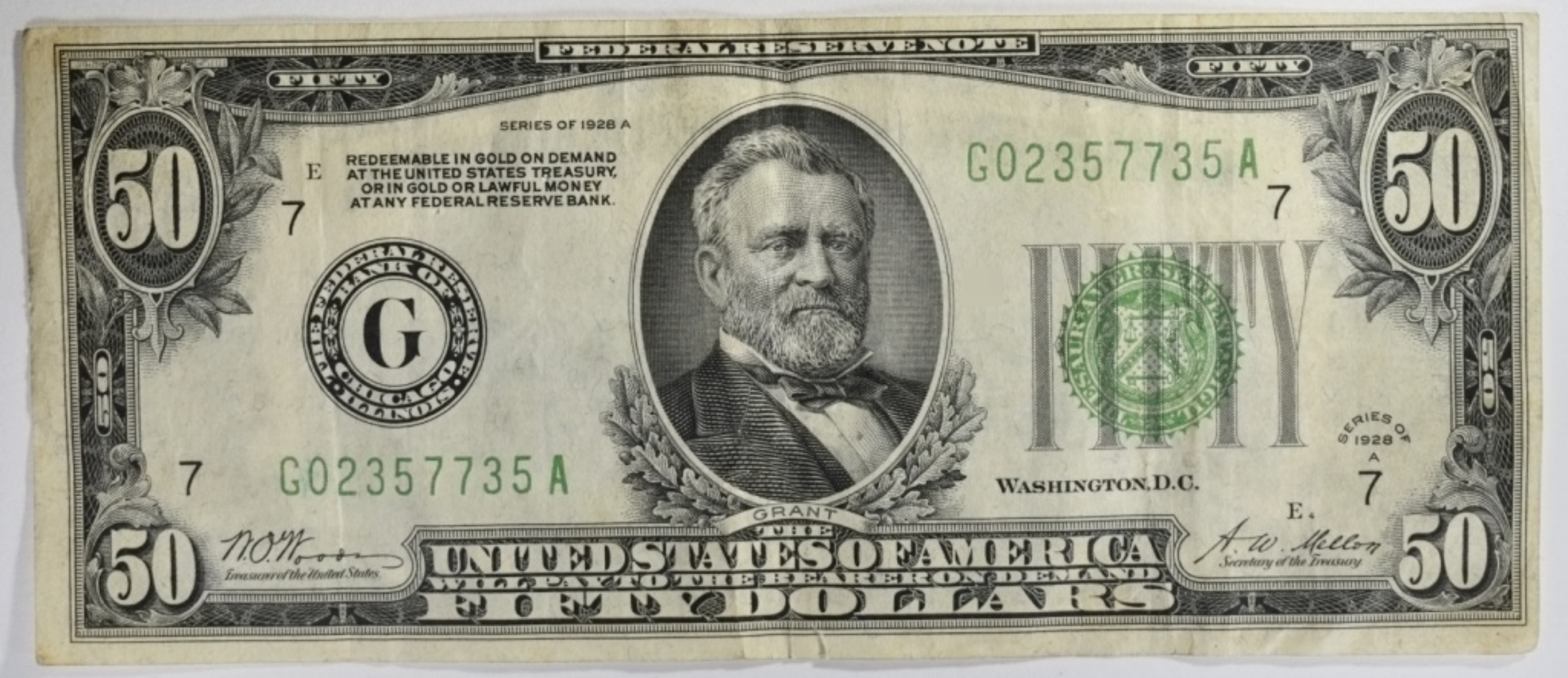 1928A $50 FRN SN G02357735A