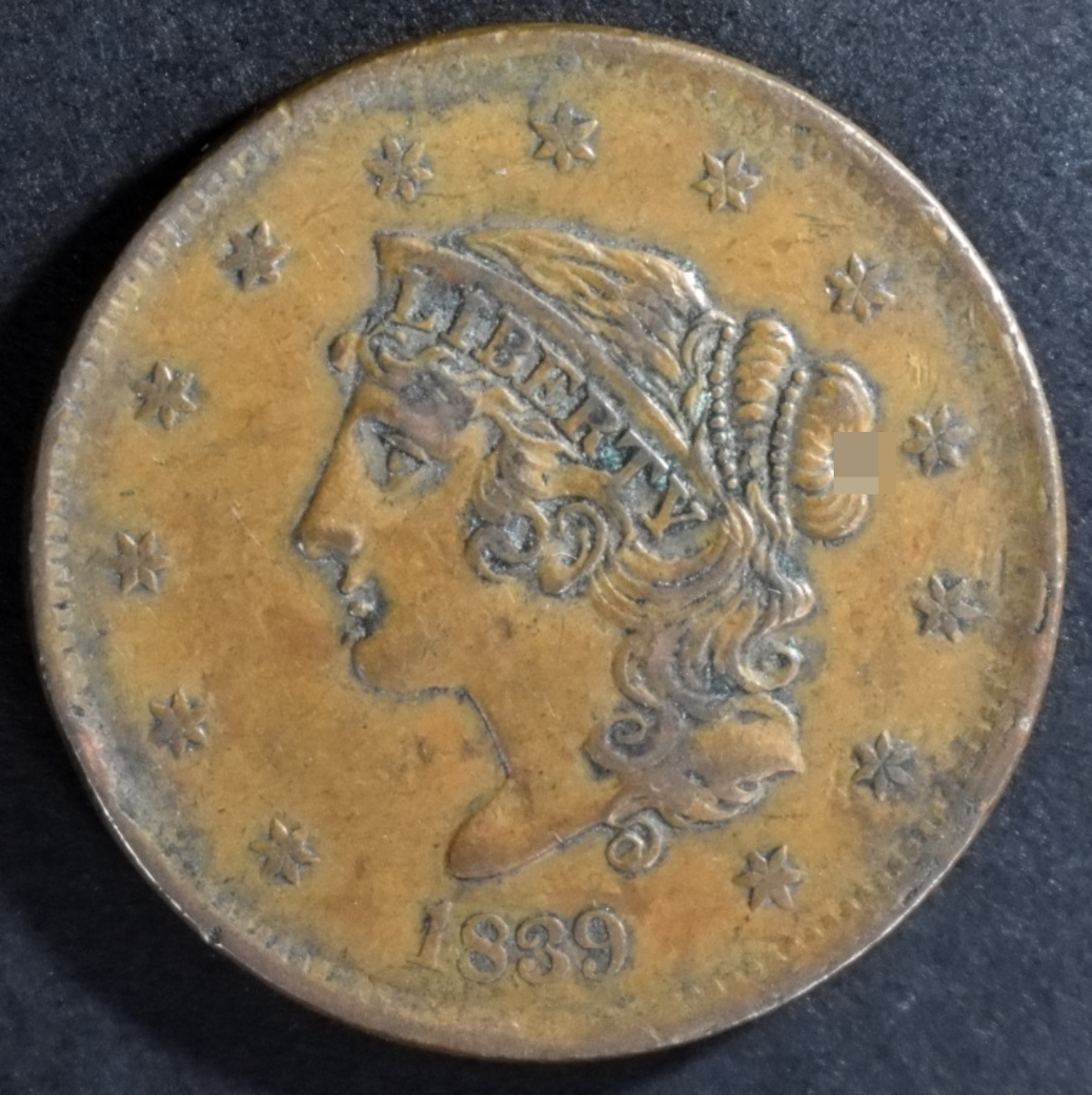 1839 Liberty Head Large Cent