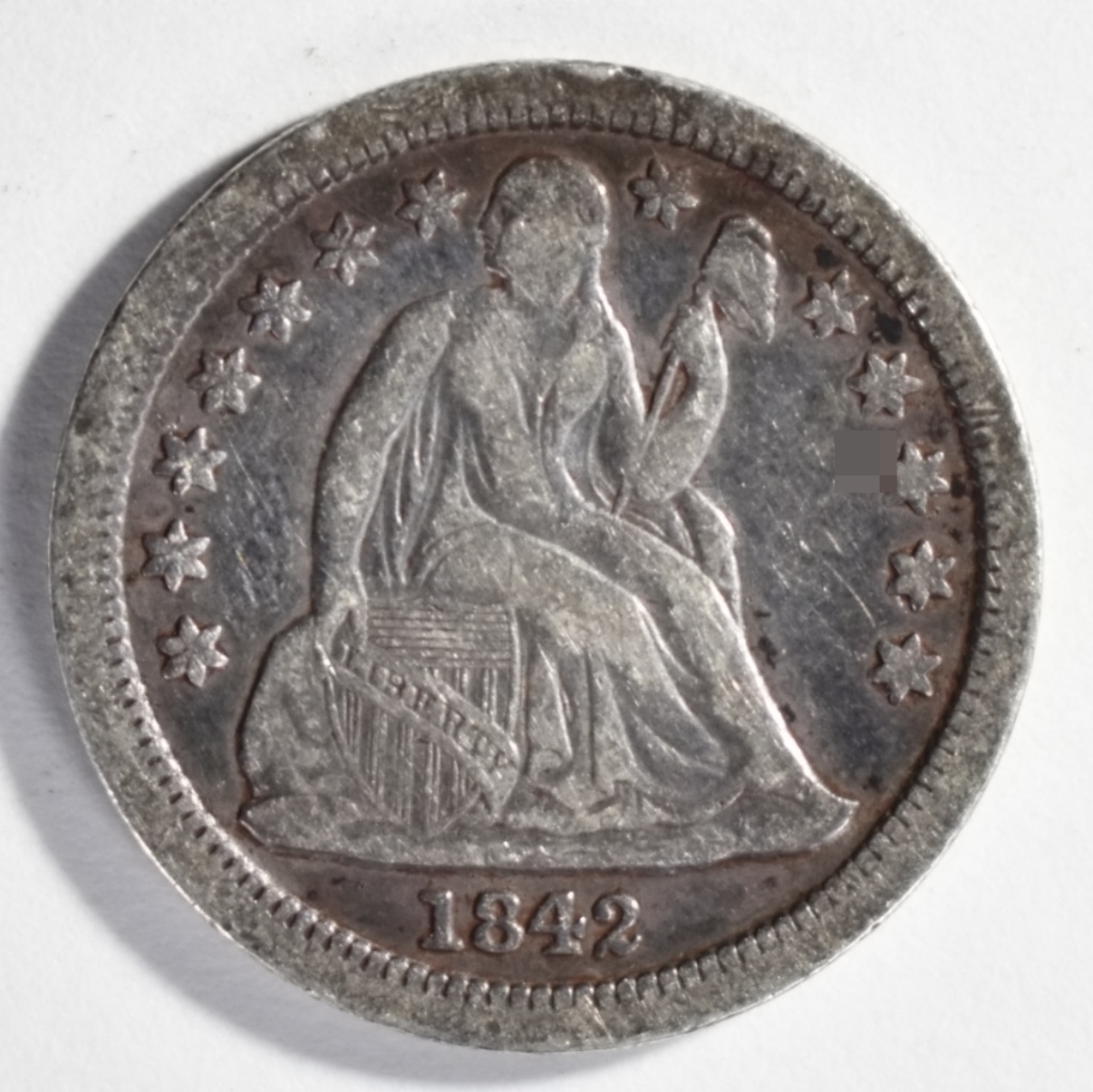 1842 Seated Dime