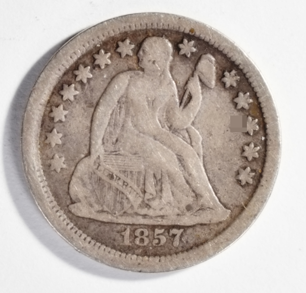 1857 Seated Dime