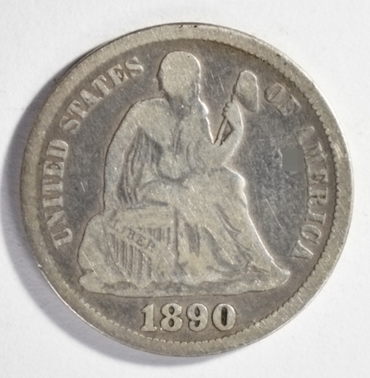 1890 Seated Dime