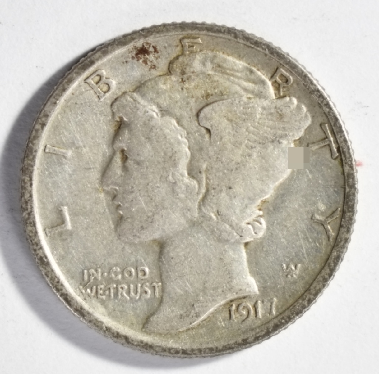 1917-D Mercury Dime