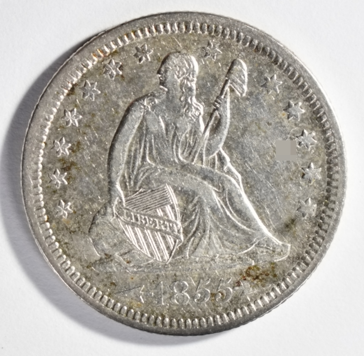 1855 Arrows Seated Quarter