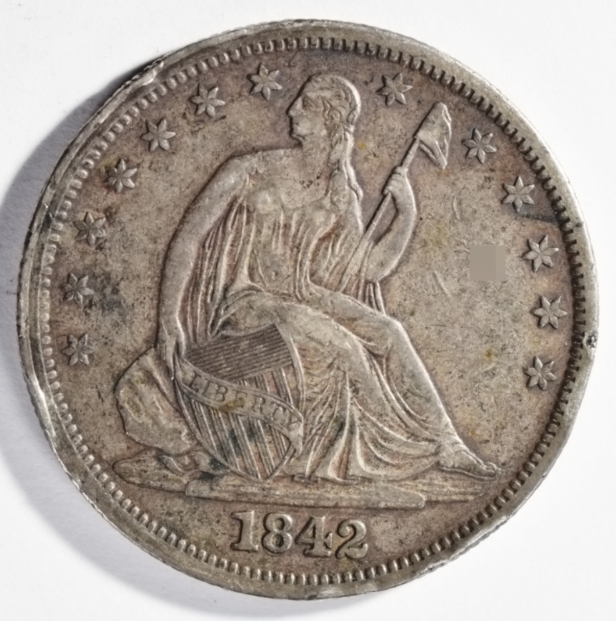 1842 Seated Half Dollar