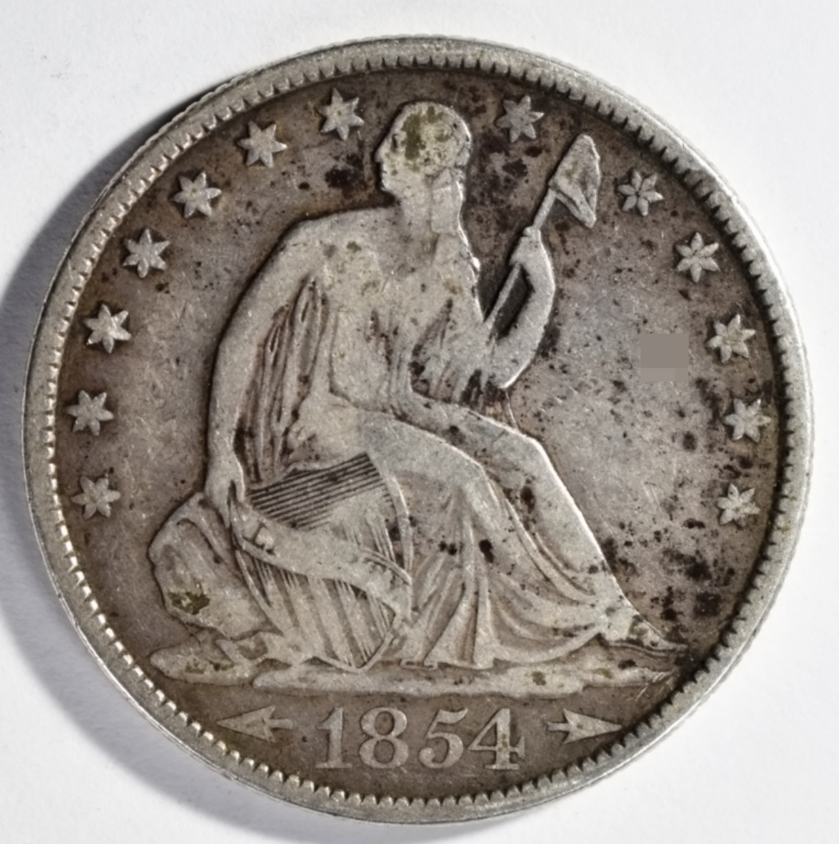 1854-O Arrows Seated Half Dollar