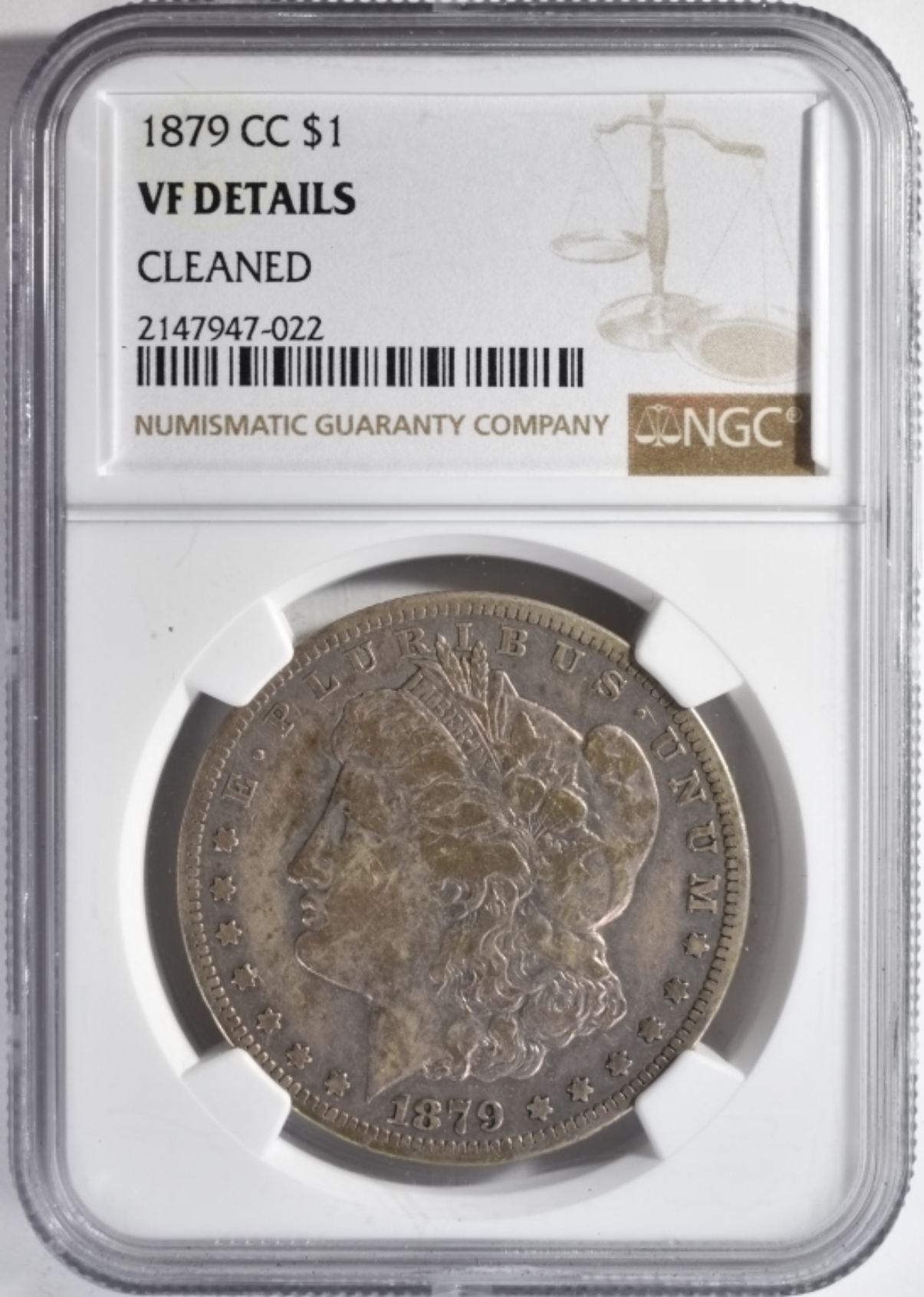 1879-CC Morgan Dollar VF Details Cleaned NGC