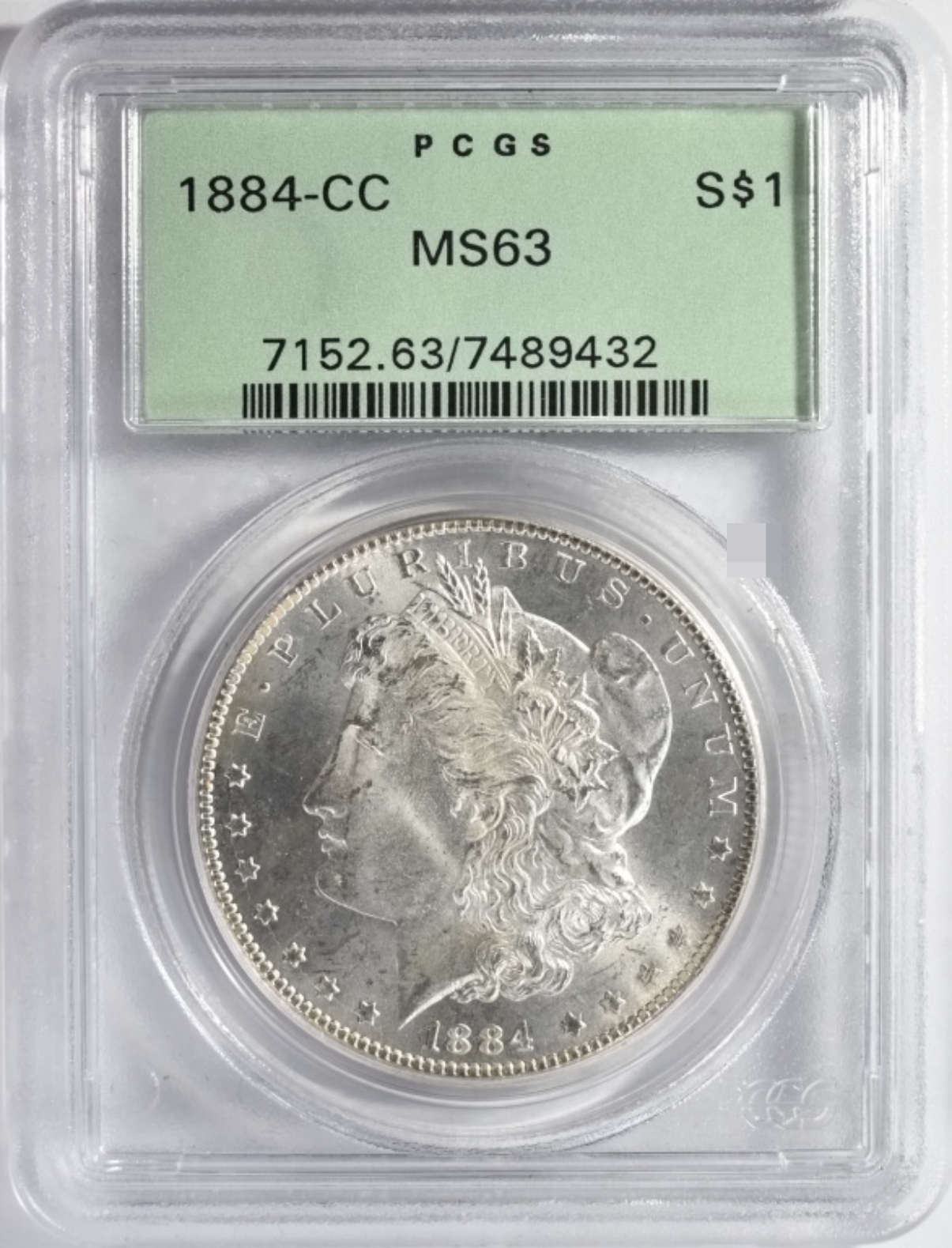 1884-CC Morgan Dollar MS63 PCGS