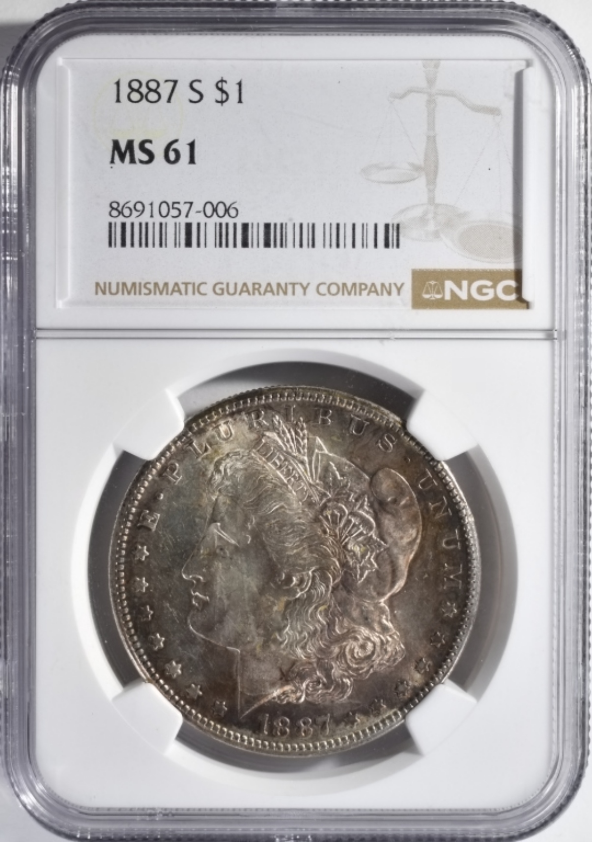 1887-S Morgan Dollar MS61 NGC