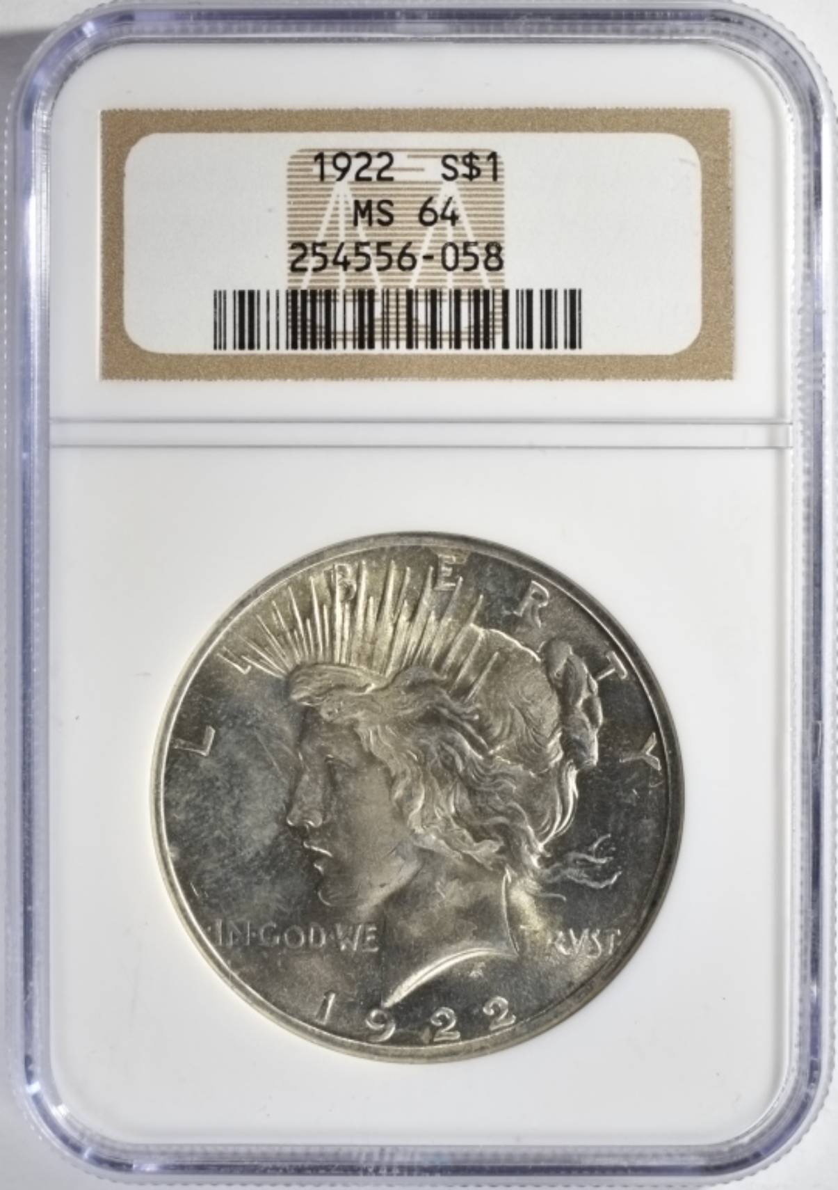 1922 Peace Dollar MS64 NGC