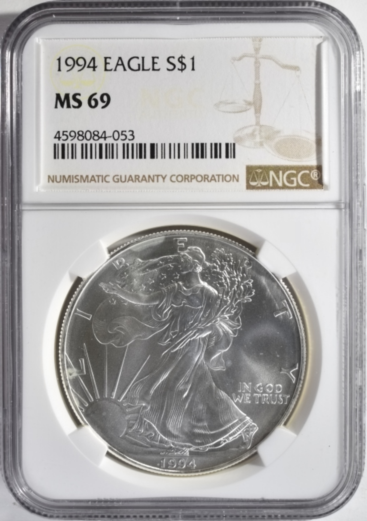 1994 Silver Eagle MS69 NGC