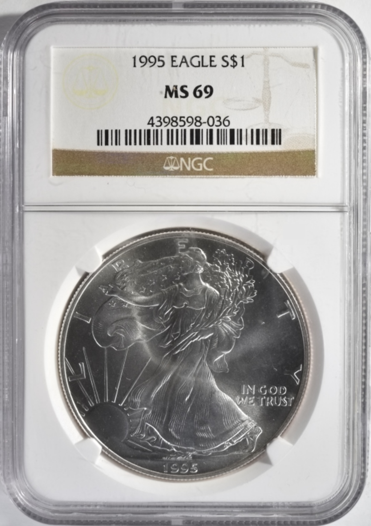 1995 Silver Eagle MS69 NGC