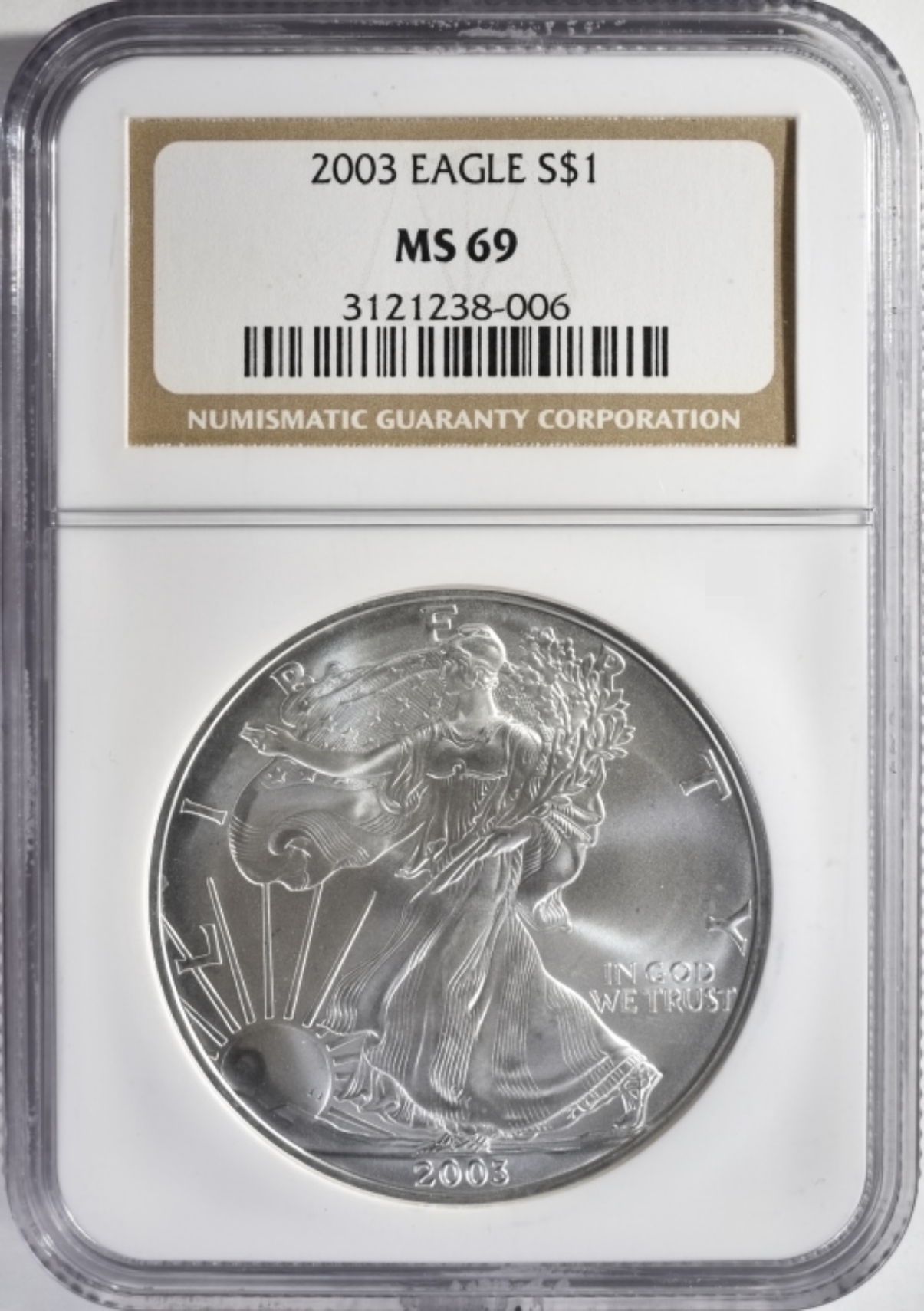 2003 Silver Eagle MS69 NGC
