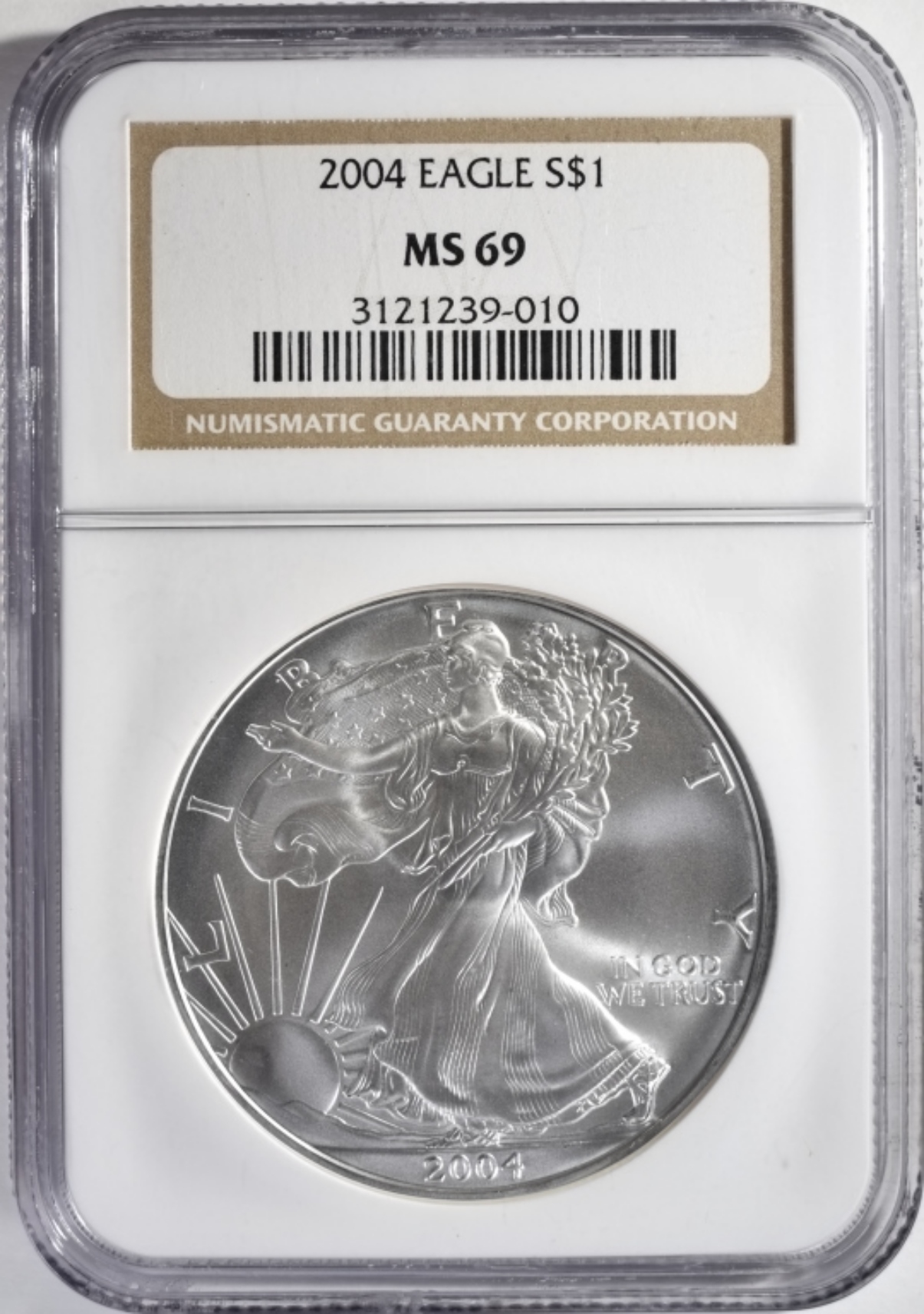 2004 Silver Eagle MS69 NGC
