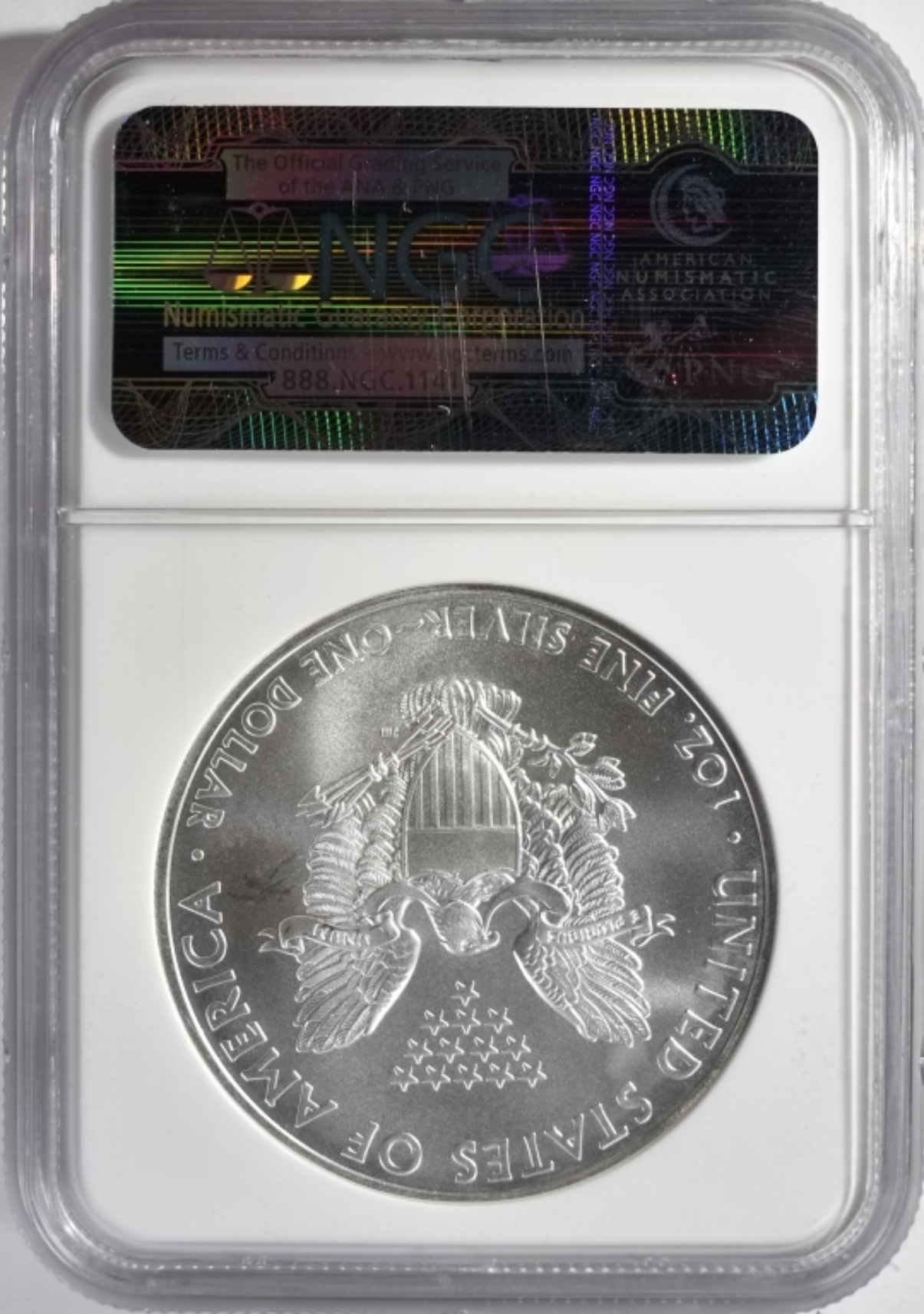 2008 Silver Eagle MS69 NGC