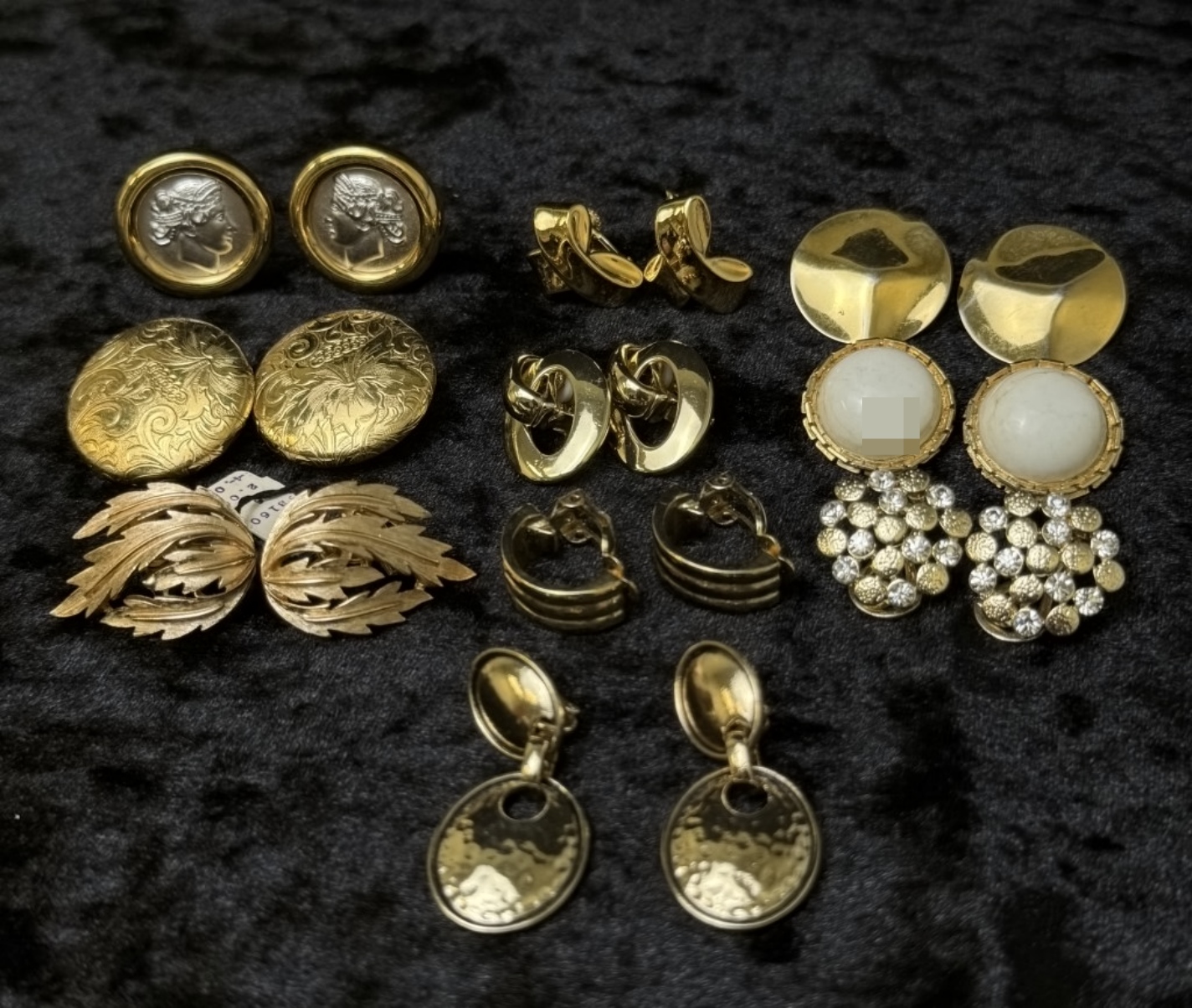 Gold-Tone Clip-On Earrings, 10 Sets