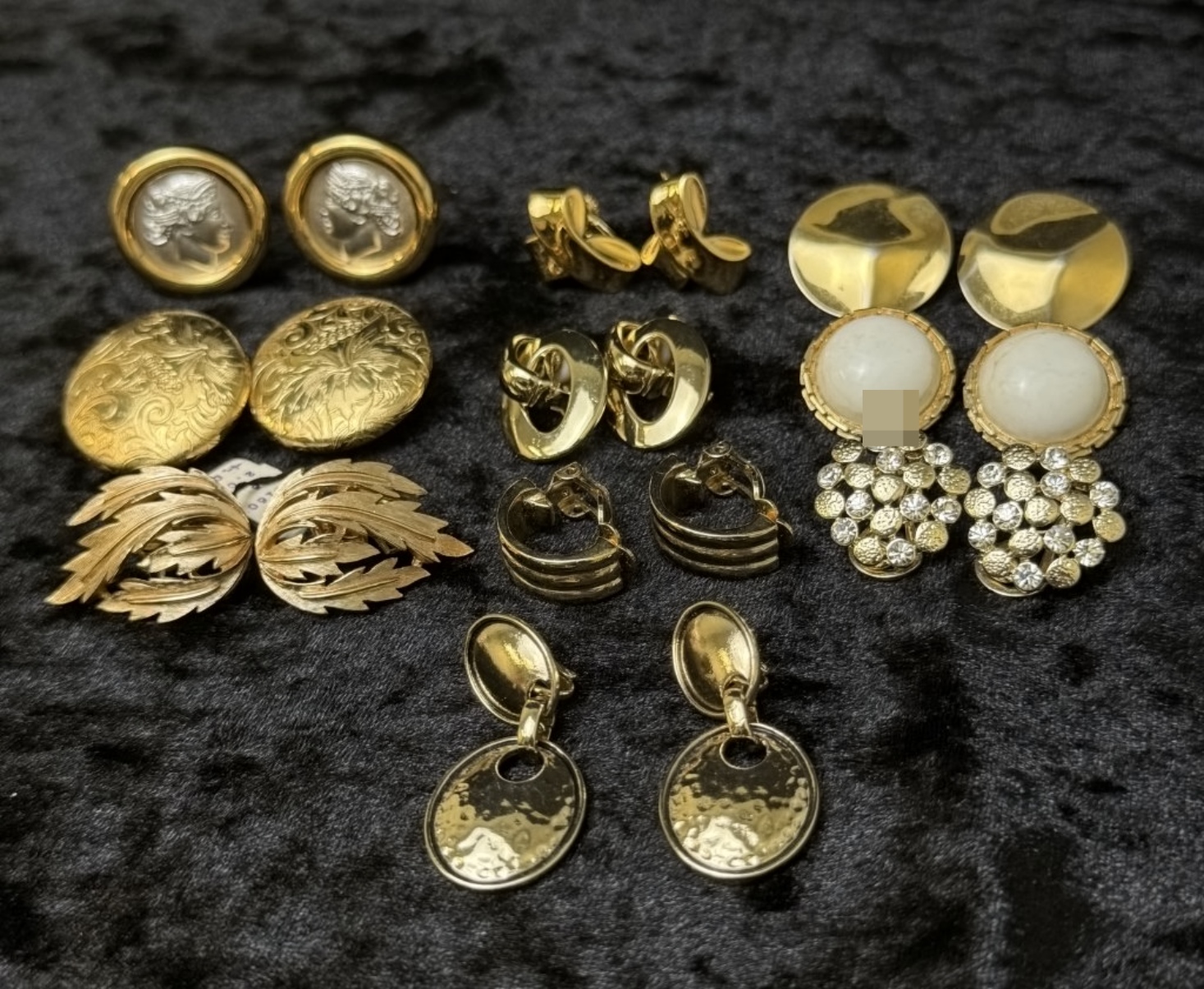 Gold-Tone Clip-On Earrings, 10 Sets