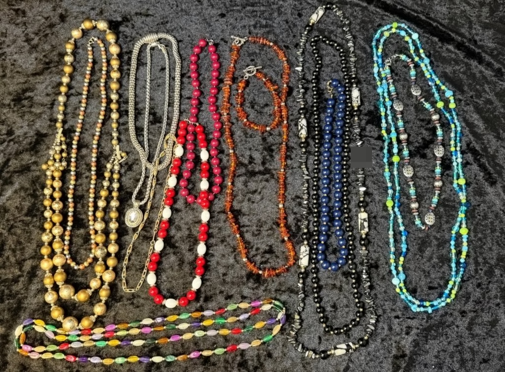 Beaded Necklace Lot, 12 Pc + Bracelets Mixed