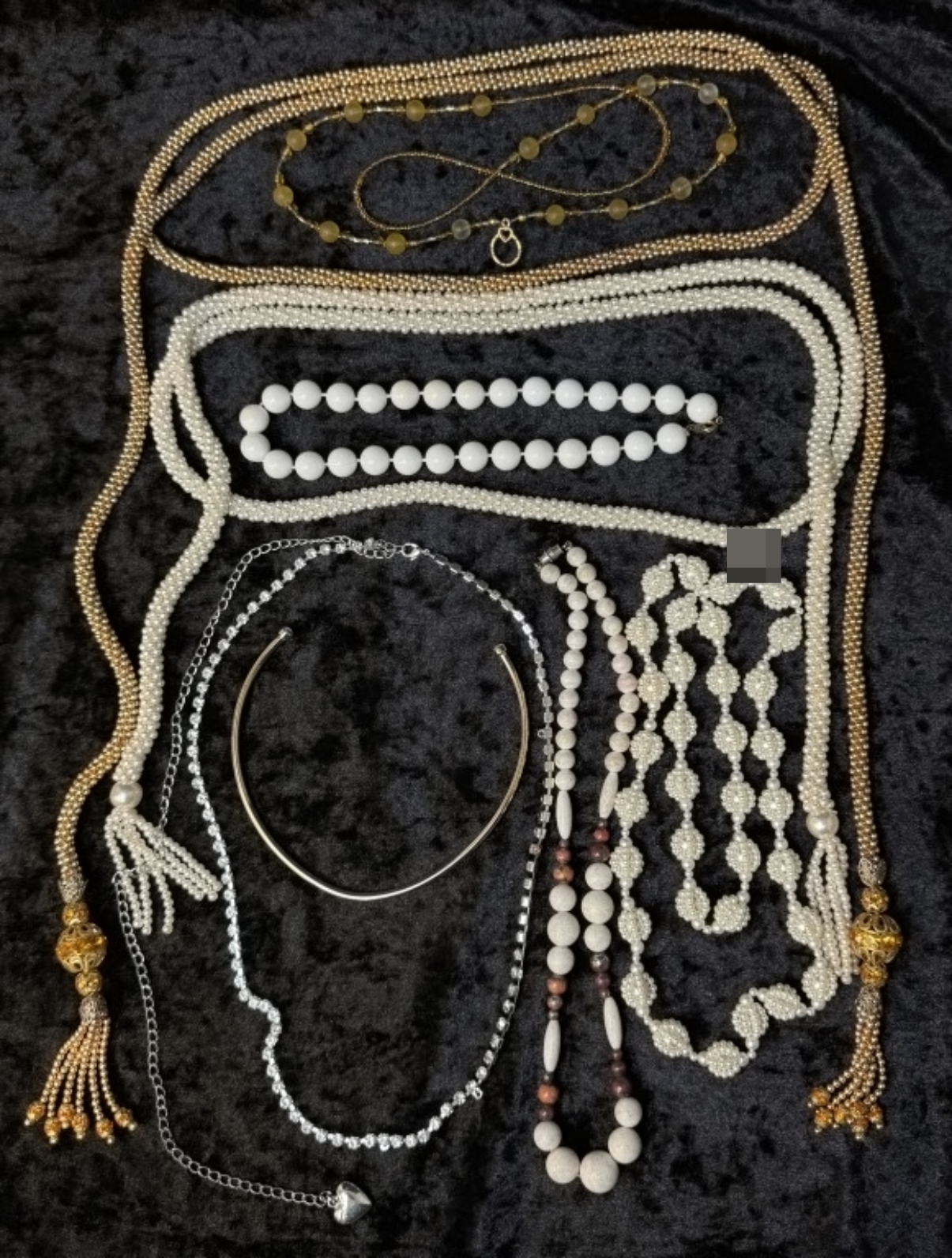 Faux Pearl Necklace Lot, 8