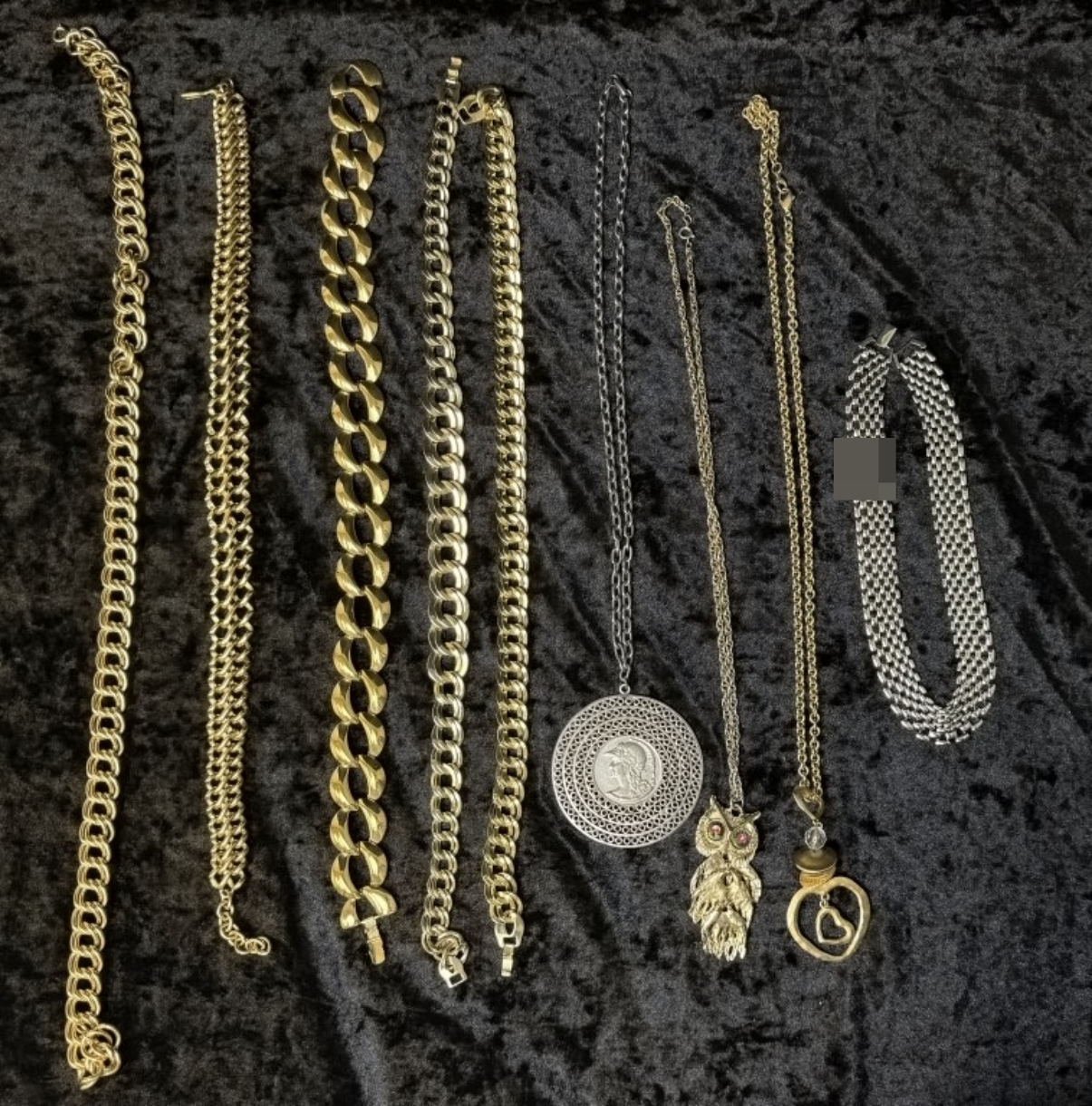 Estate Necklace Lot, 9 Pc Mixed Costume