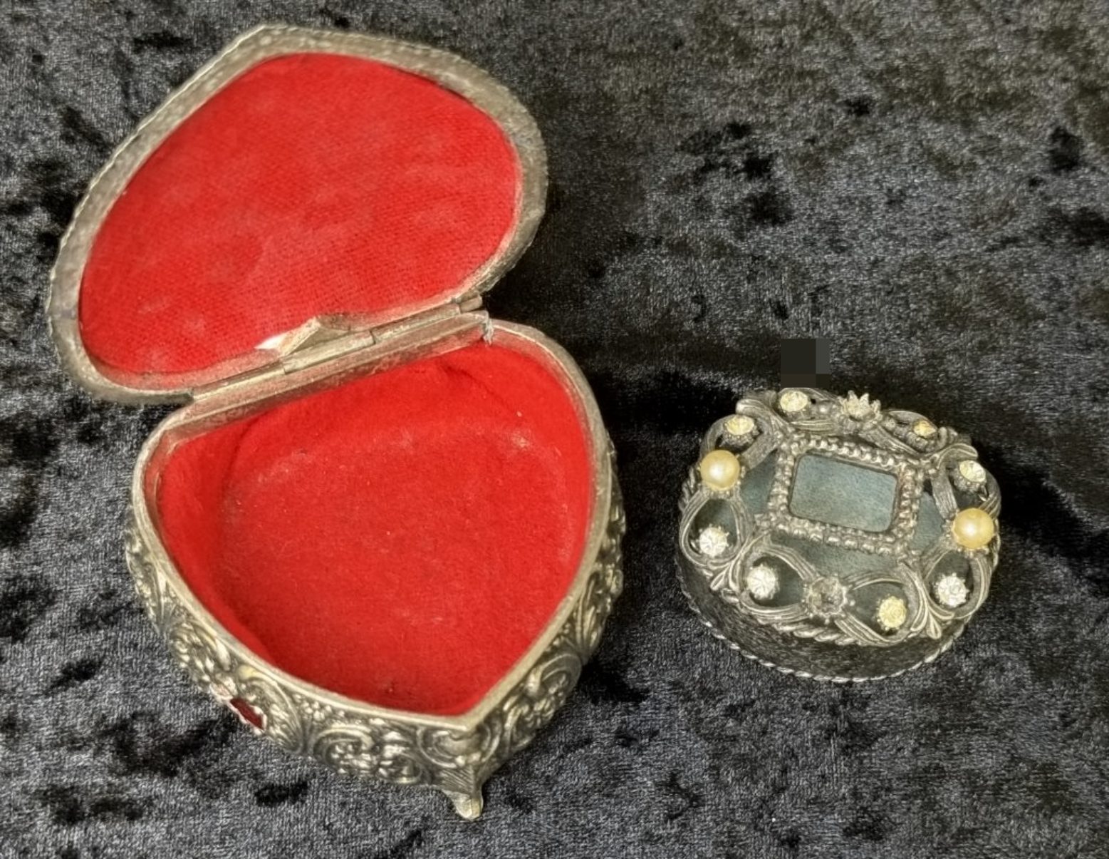 Silver-Tone Trinket Boxes