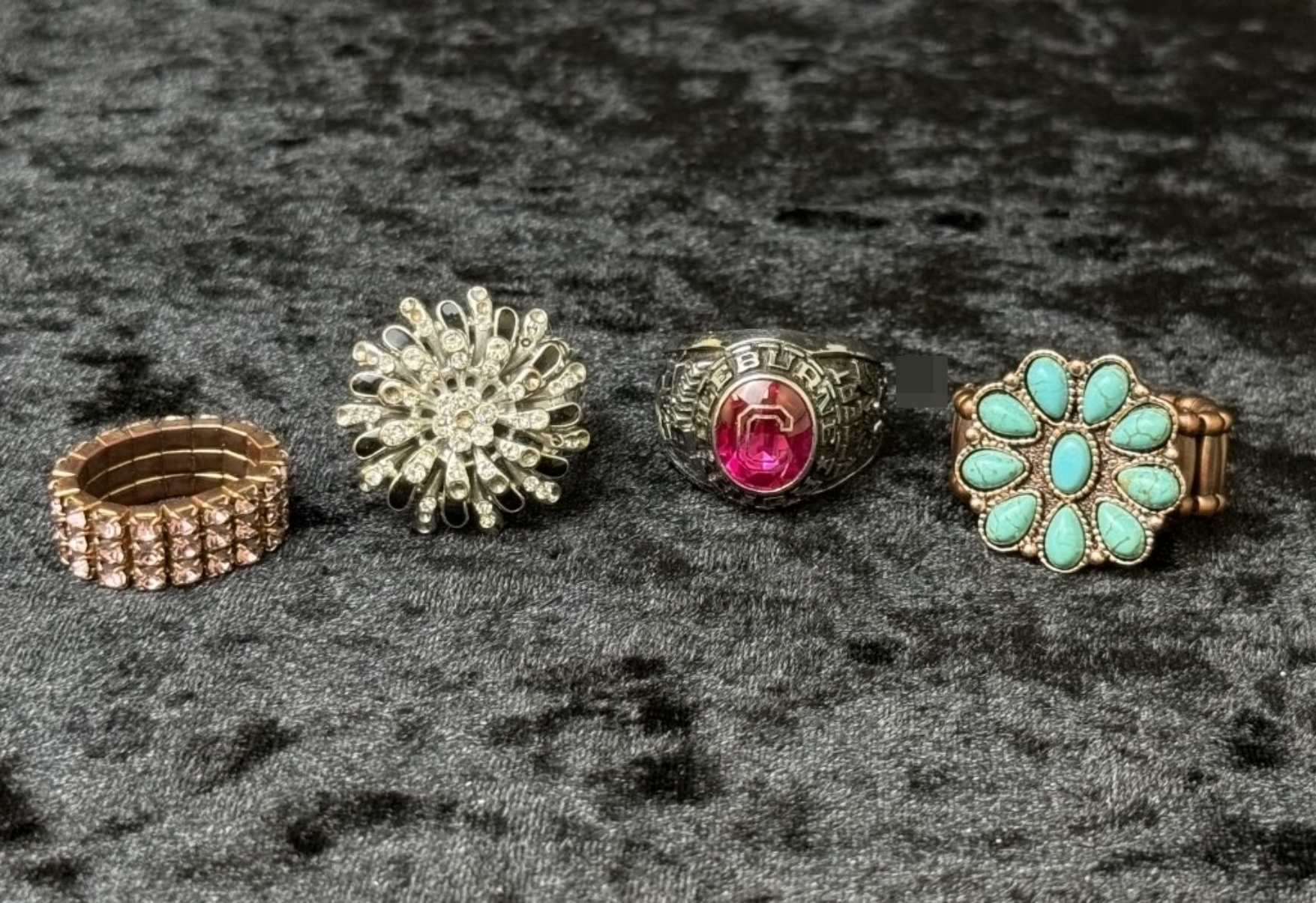 Class Ring & Mixed Tone Rings, 4 Pieces