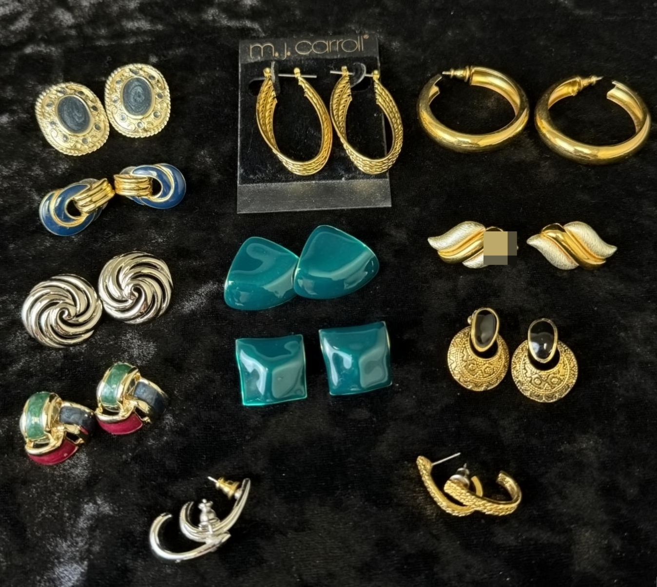 Vintage Costume Earrings, 12 Sets