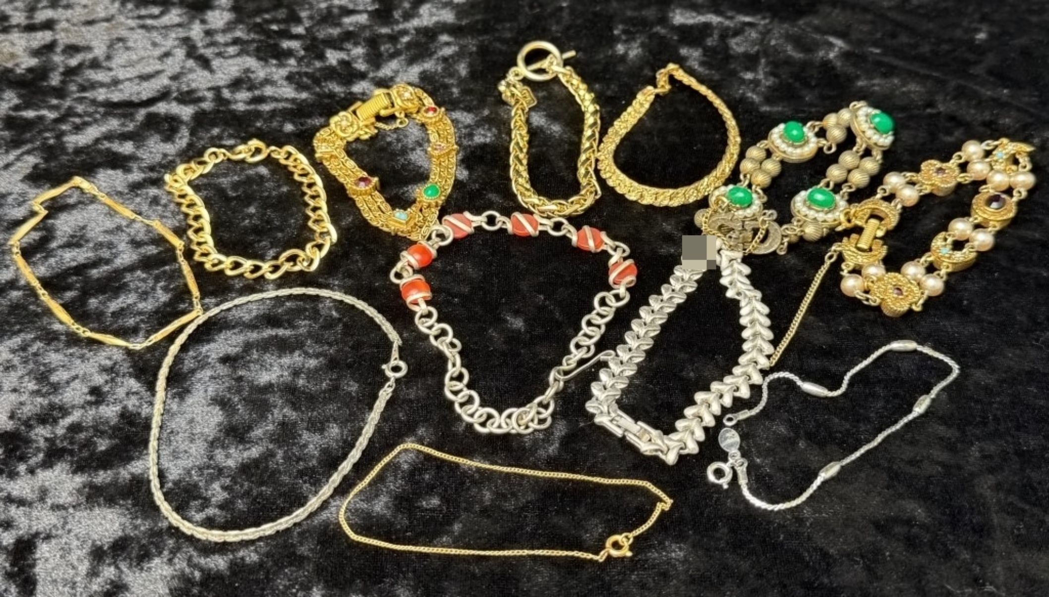 Bracelet Lot, 12 Gold & Silver-Tone