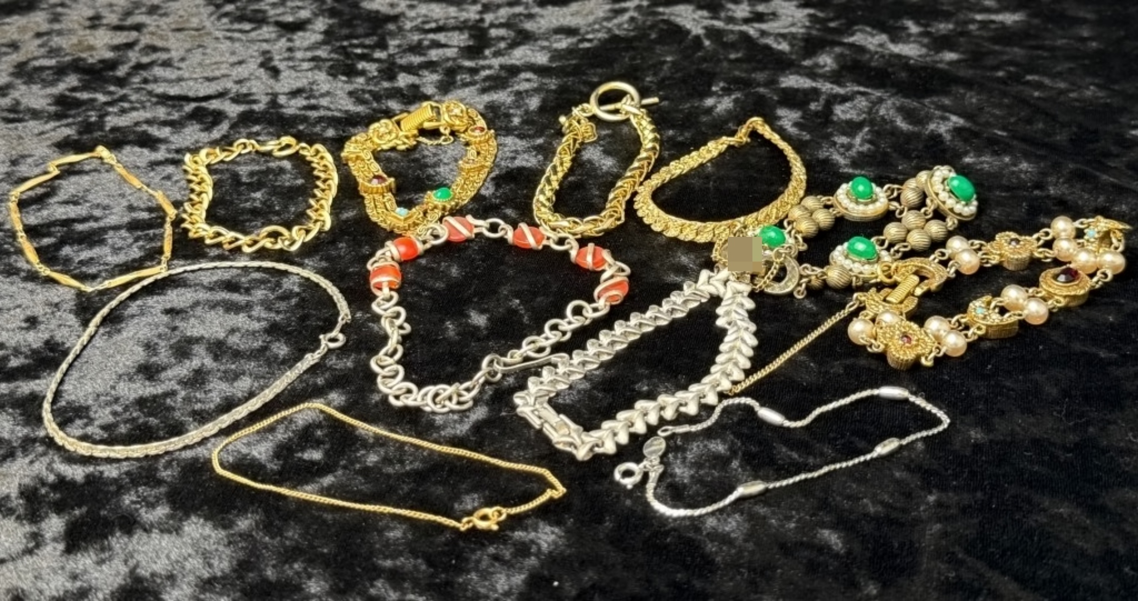 Bracelet Lot, 12 Gold & Silver-Tone