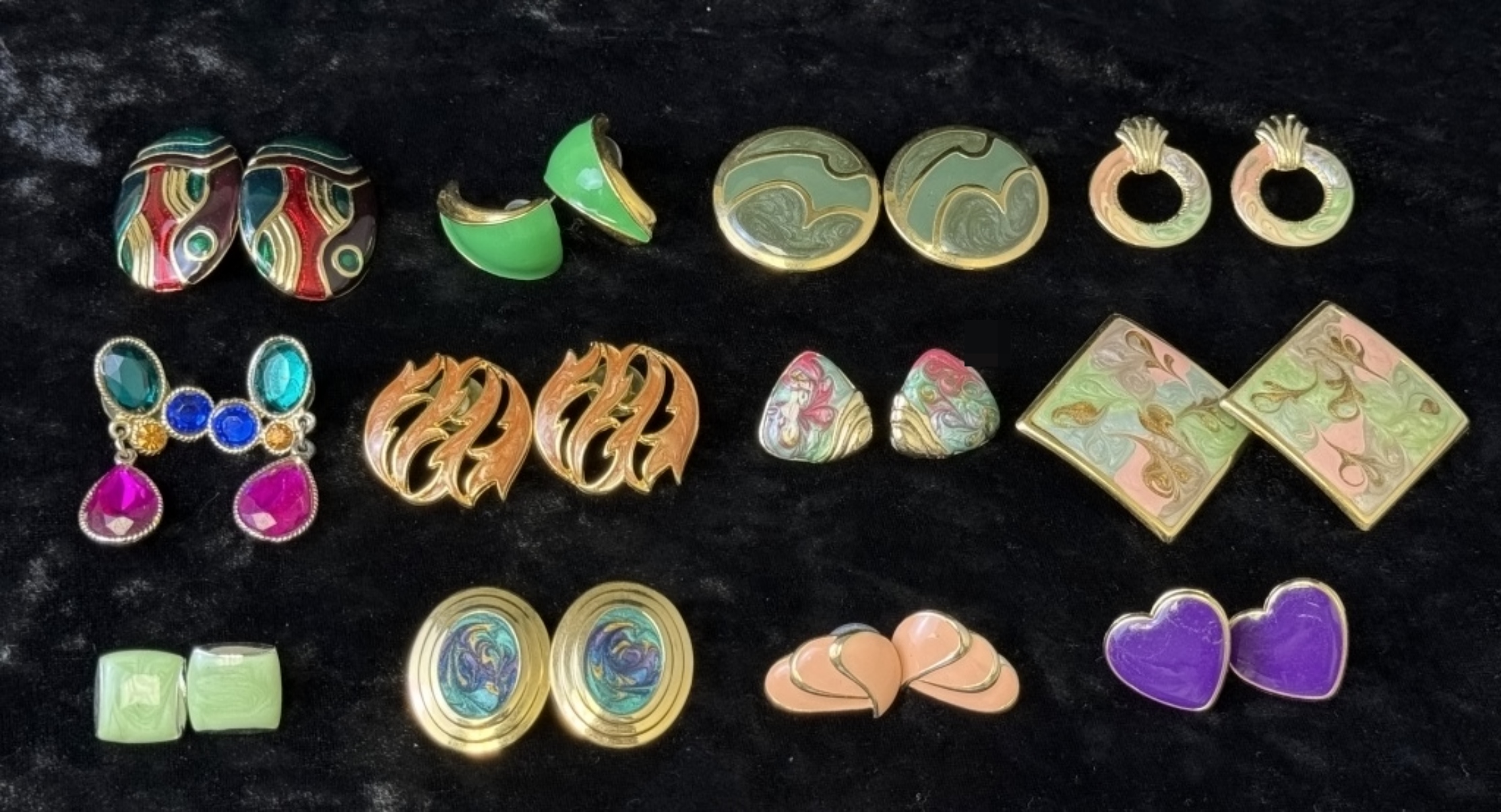12 Bold Gold-Tone Statement Earrings