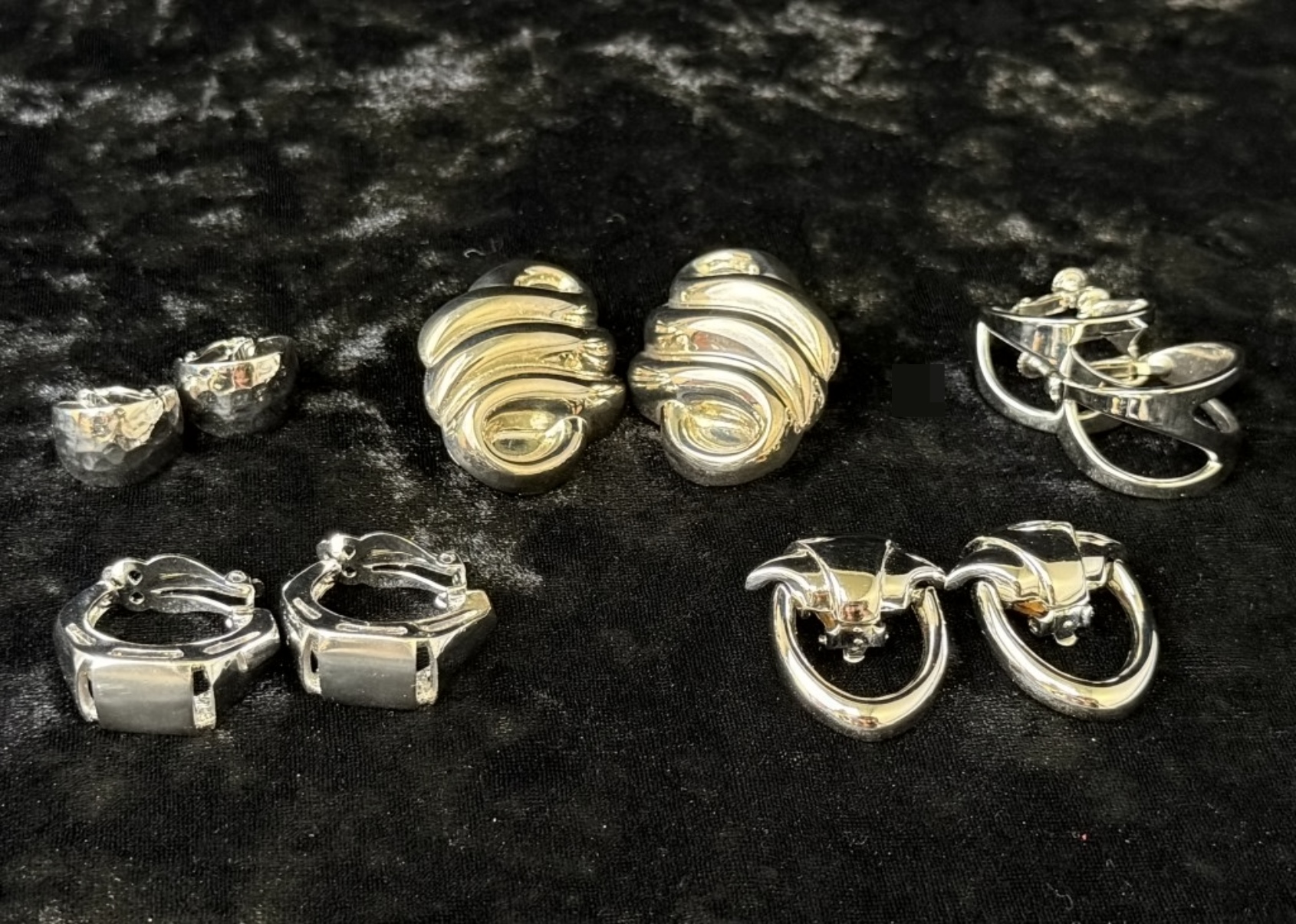 Silver-Tone Earrings, 5 Pairs