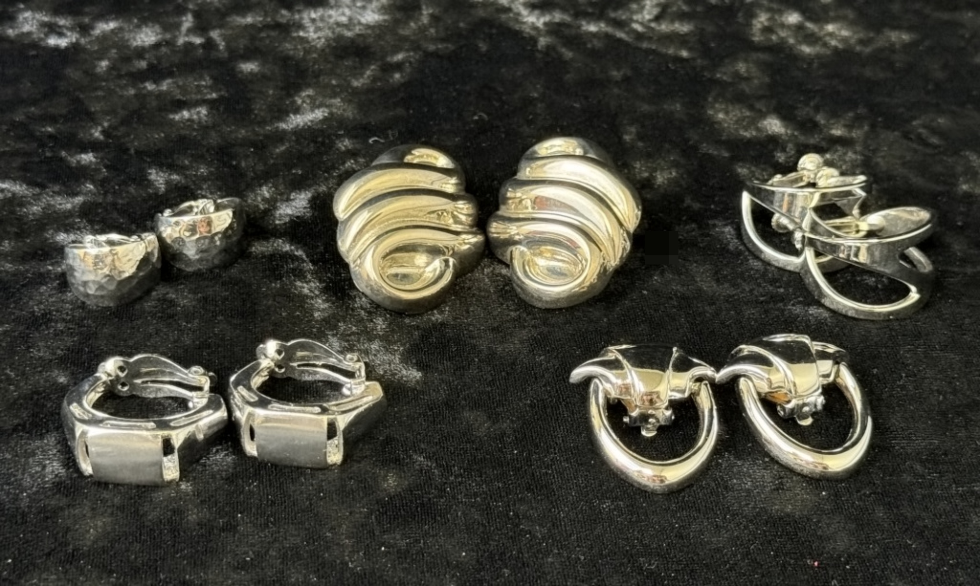 Silver-Tone Earrings, 5 Pairs