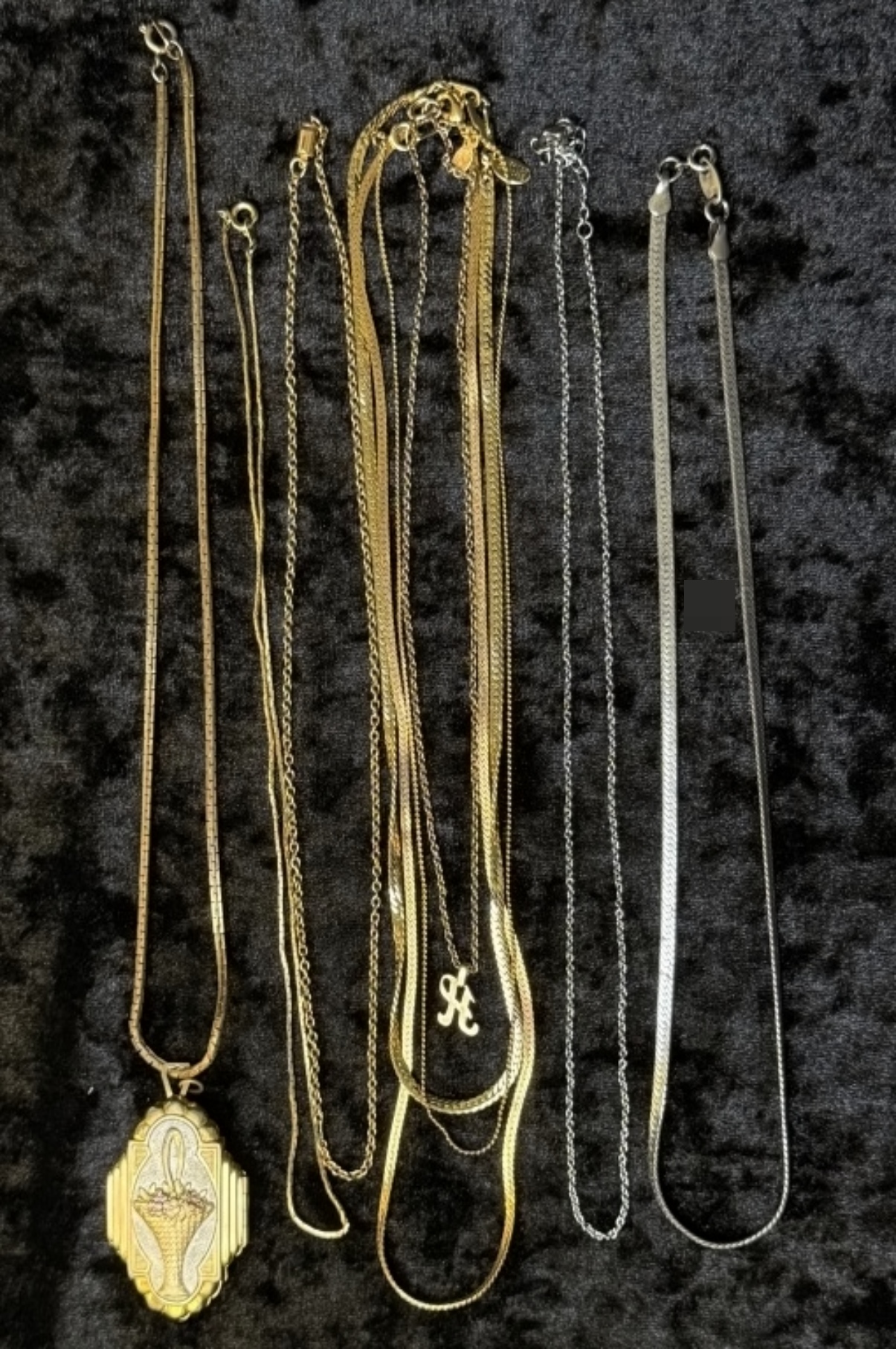 Estate Necklace Lot Mixed Tones