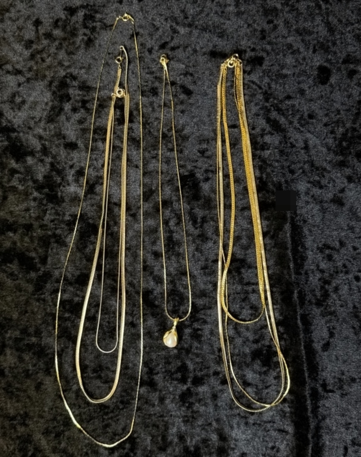Estate Chain Necklace Lot, 7 Mixed Tones