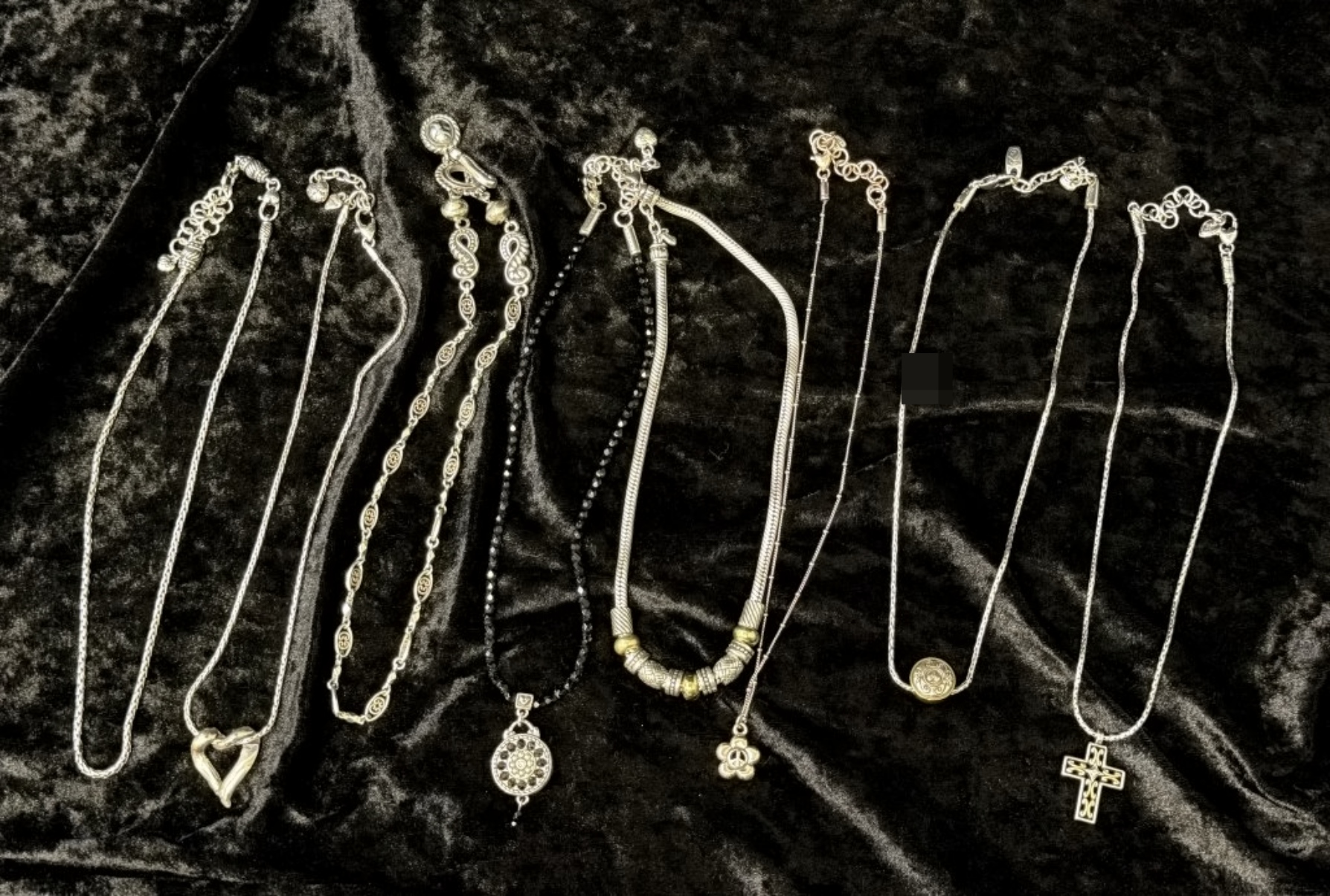 Estate Necklace Lot, 8 Pieces Mixed Costume