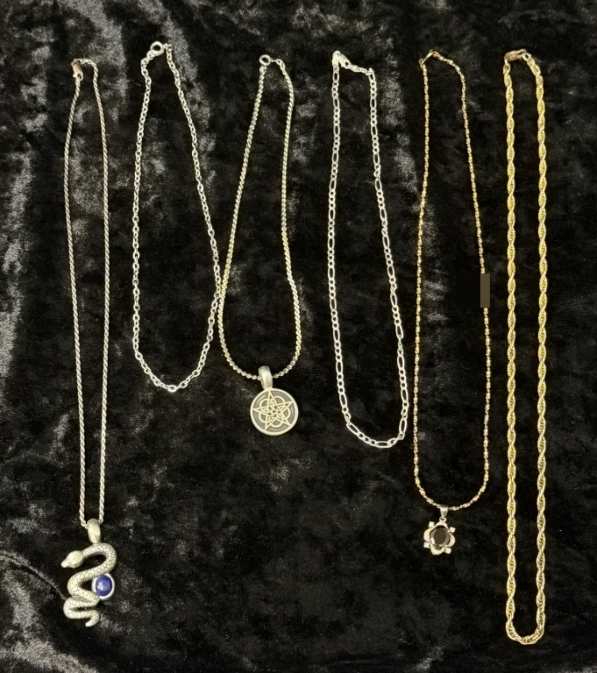 Necklace Lot, 6 Pieces, 3 With Pendants