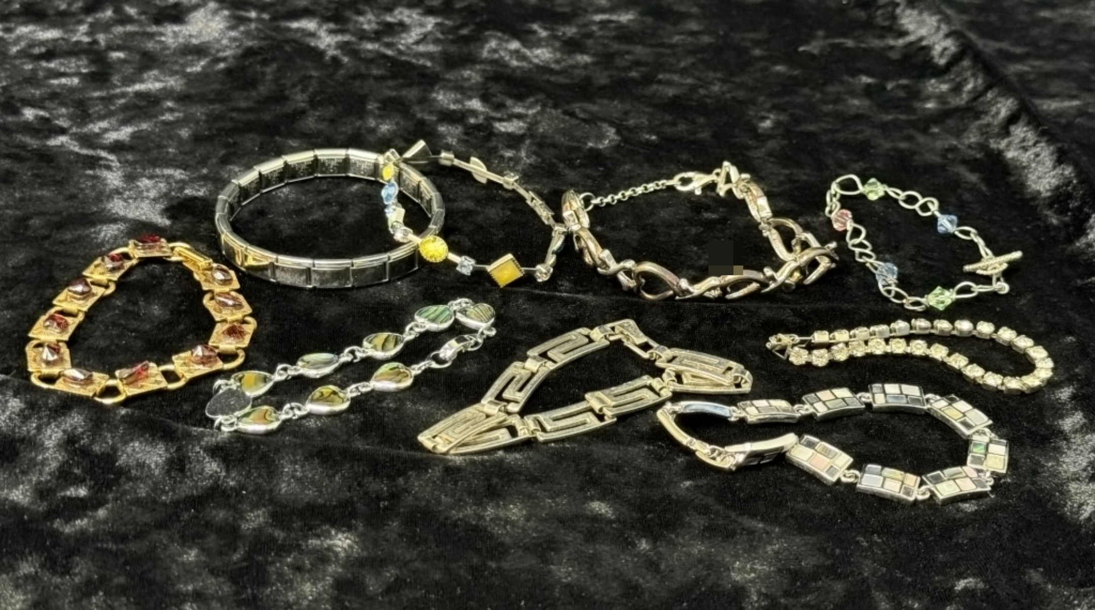 Estate Bracelet Lot, 9 Pcs Mixed Costume
