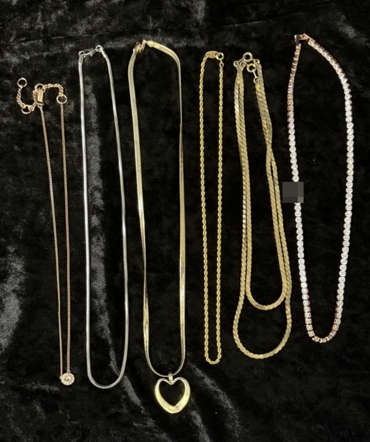 Estate Necklace Lot, 6 Pieces Mixed Chains