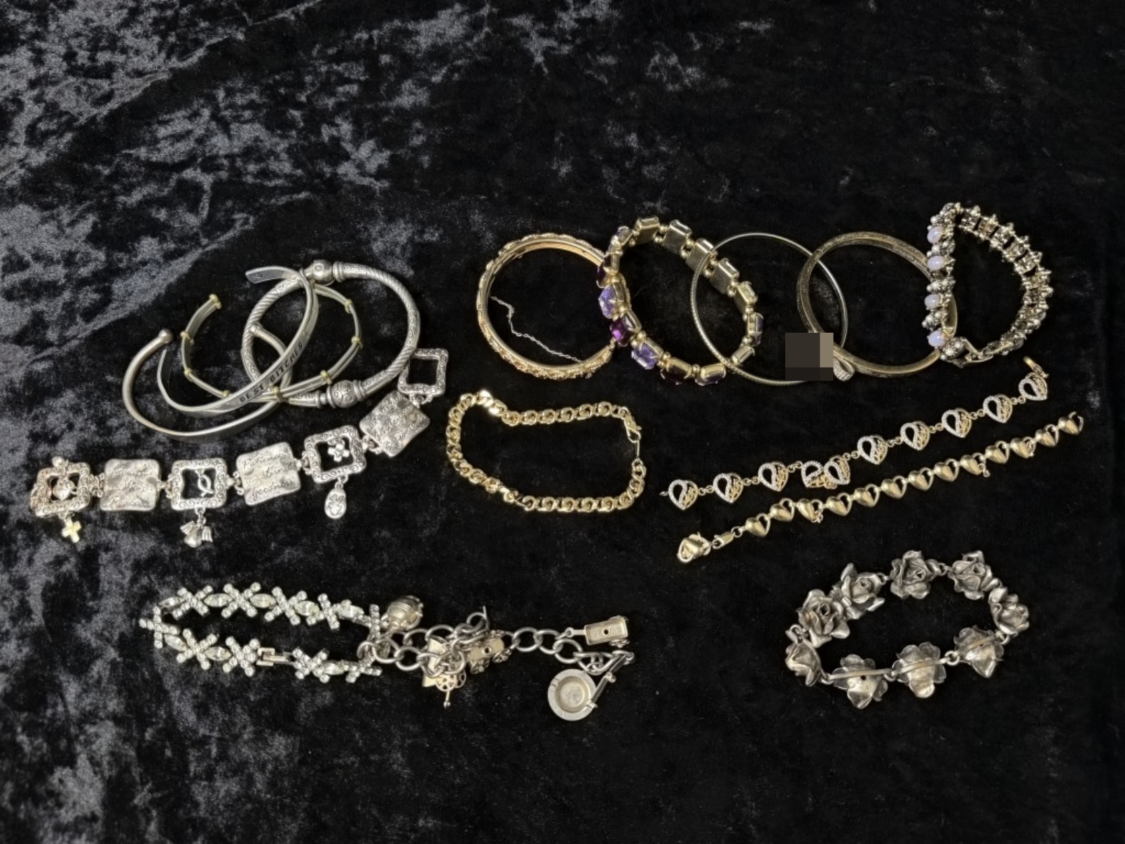 Estate Bracelet Lot, 14 Costume Pieces