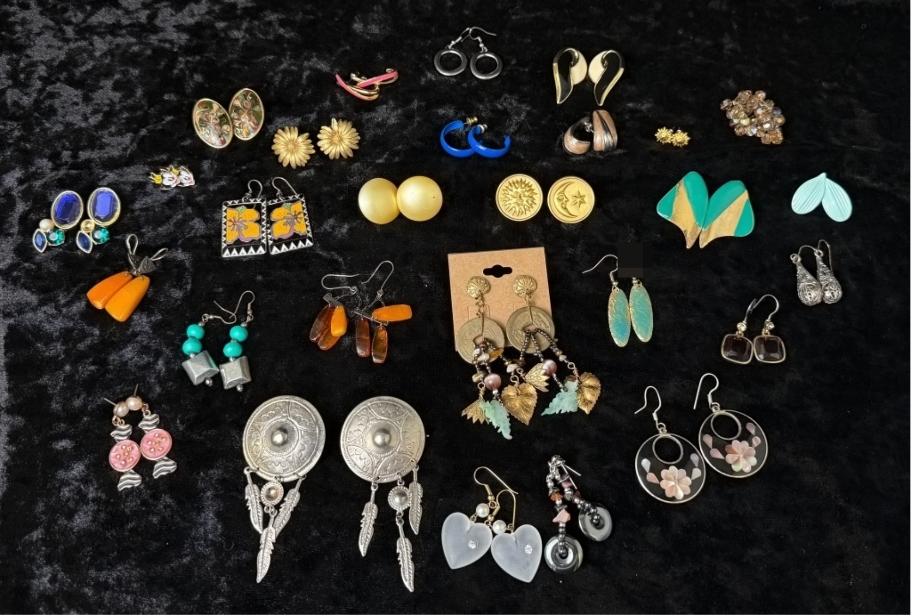 Vintage Costume Earring Lot, 25+ Pairs